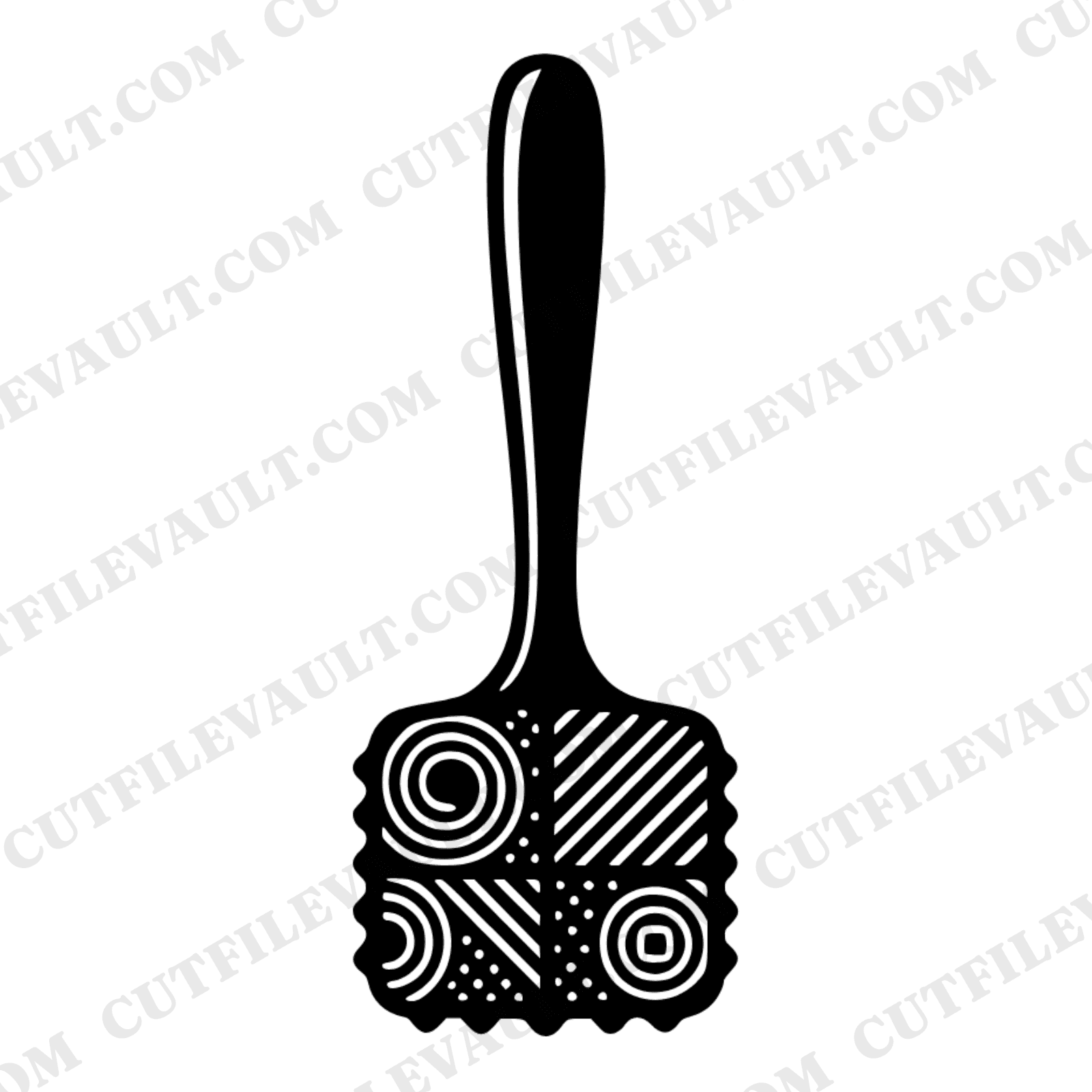 Retro Meat Tenderizer SVG PNG, 70s Kitchen Tool Thanksgiving Cooking Sublimation Cut File — view 1