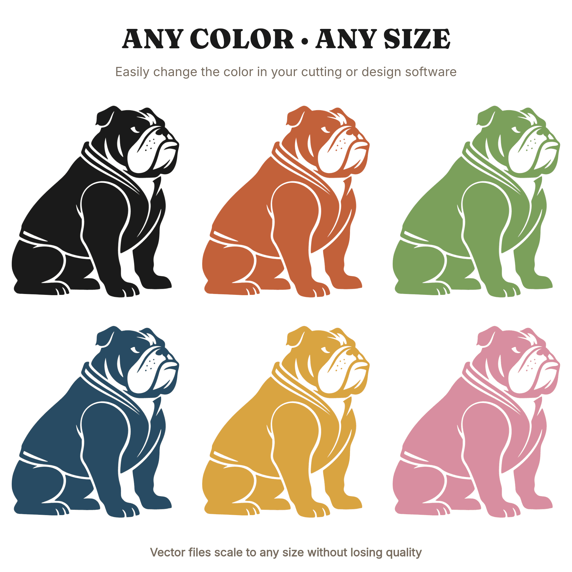 Bulldog Mascot SVG PNG, School Spirit Bulldog Silhouette, Letterman Jacket Mascot Cut File — view 2