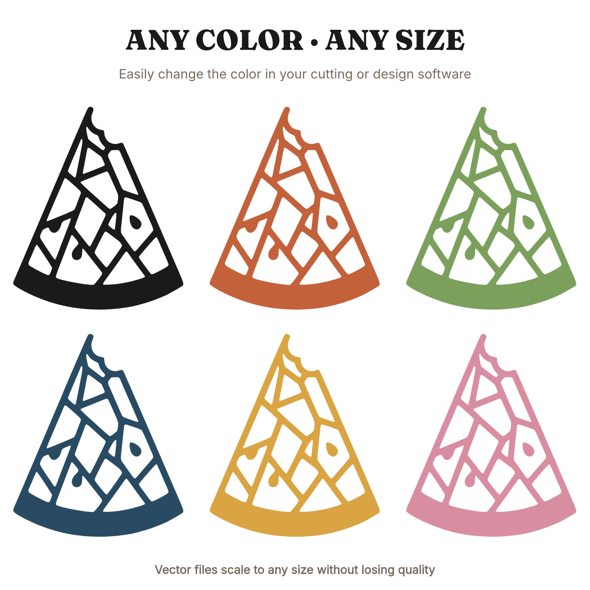 Geometric Watermelon SVG PNG, Stained Glass Bite Watermelon Cut File, Modern Brutalist Summer Fruit — view 2