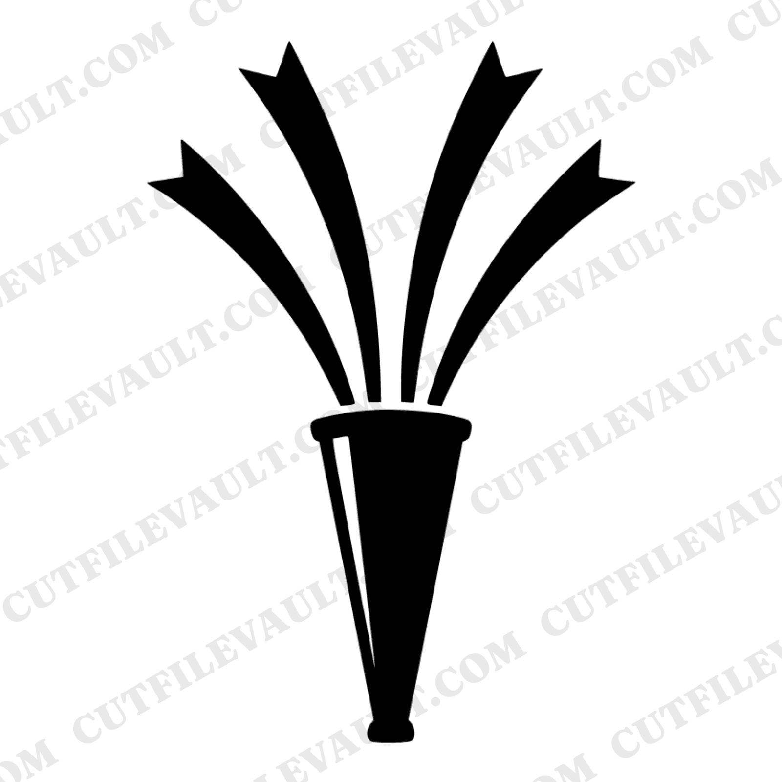 Vintage Cheerleader Megaphone SVG PNG Art Deco School Spirit Cut File for Cricut Silhouette — view 1