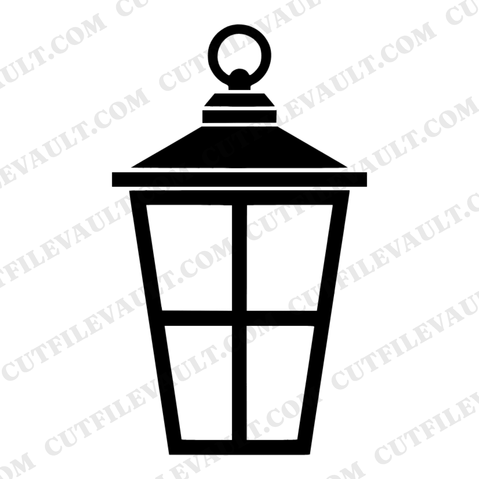 Colonial Lantern SVG PNG, Geometric Stained Glass Patriotic Cut File, Fourth of July SVG Design — view 1