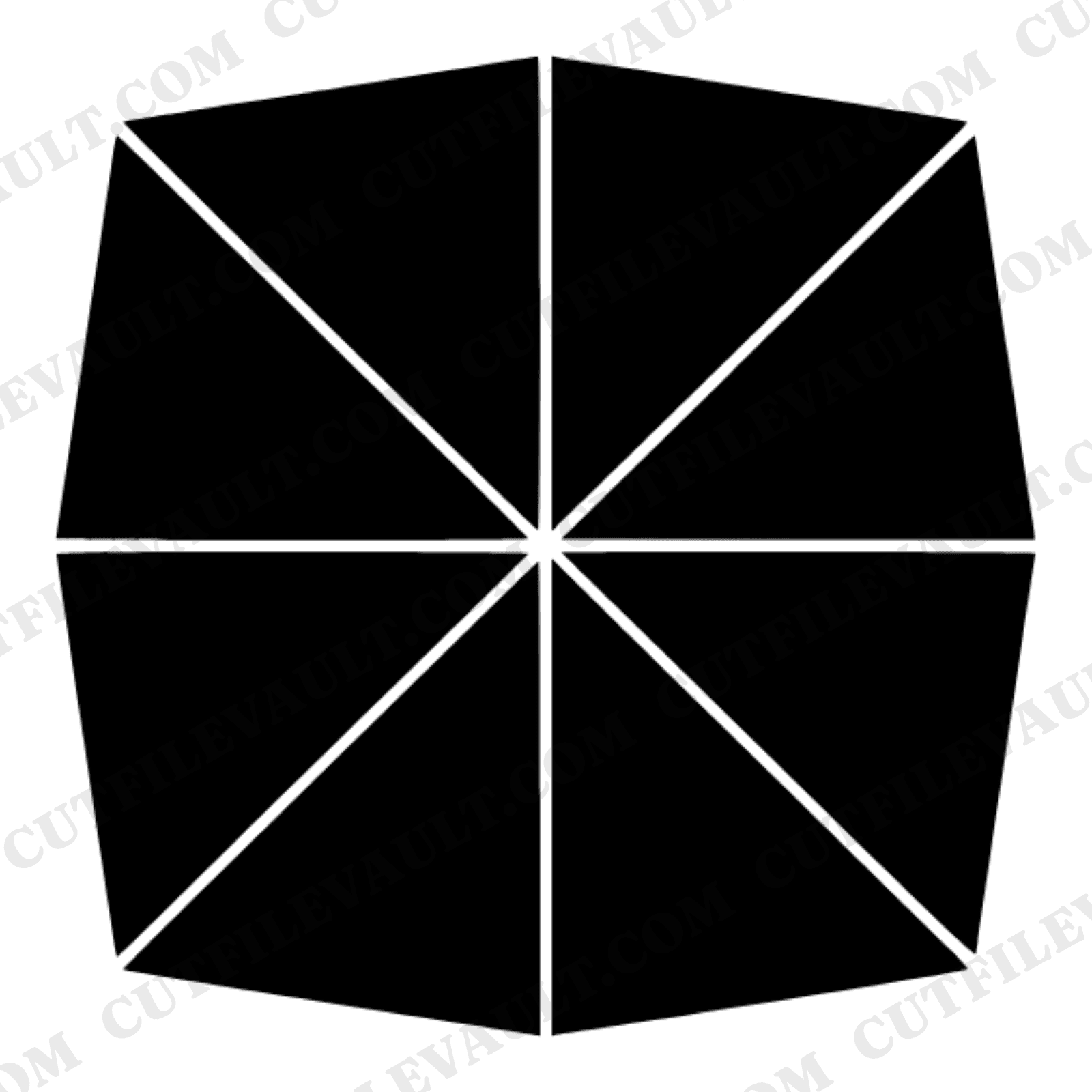 Art Deco Fortune Teller SVG PNG, Origami Cootie Catcher Cut File, Back to School Papercut Design — view 1