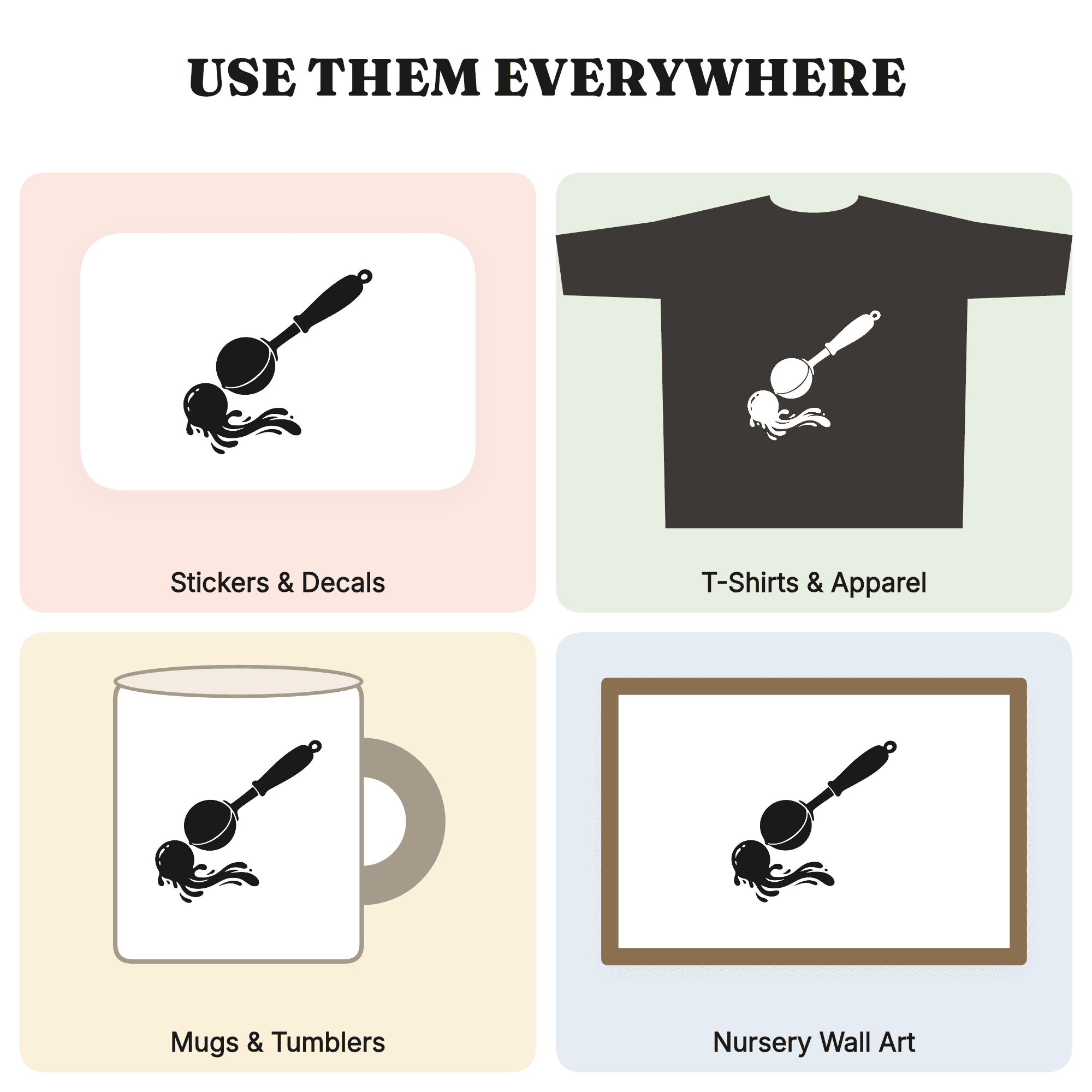 Vintage Ice Cream Scoop SVG PNG, Melting Ice Cream Swoosh Cut File, Retro Soda Fountain Clipart — view 3
