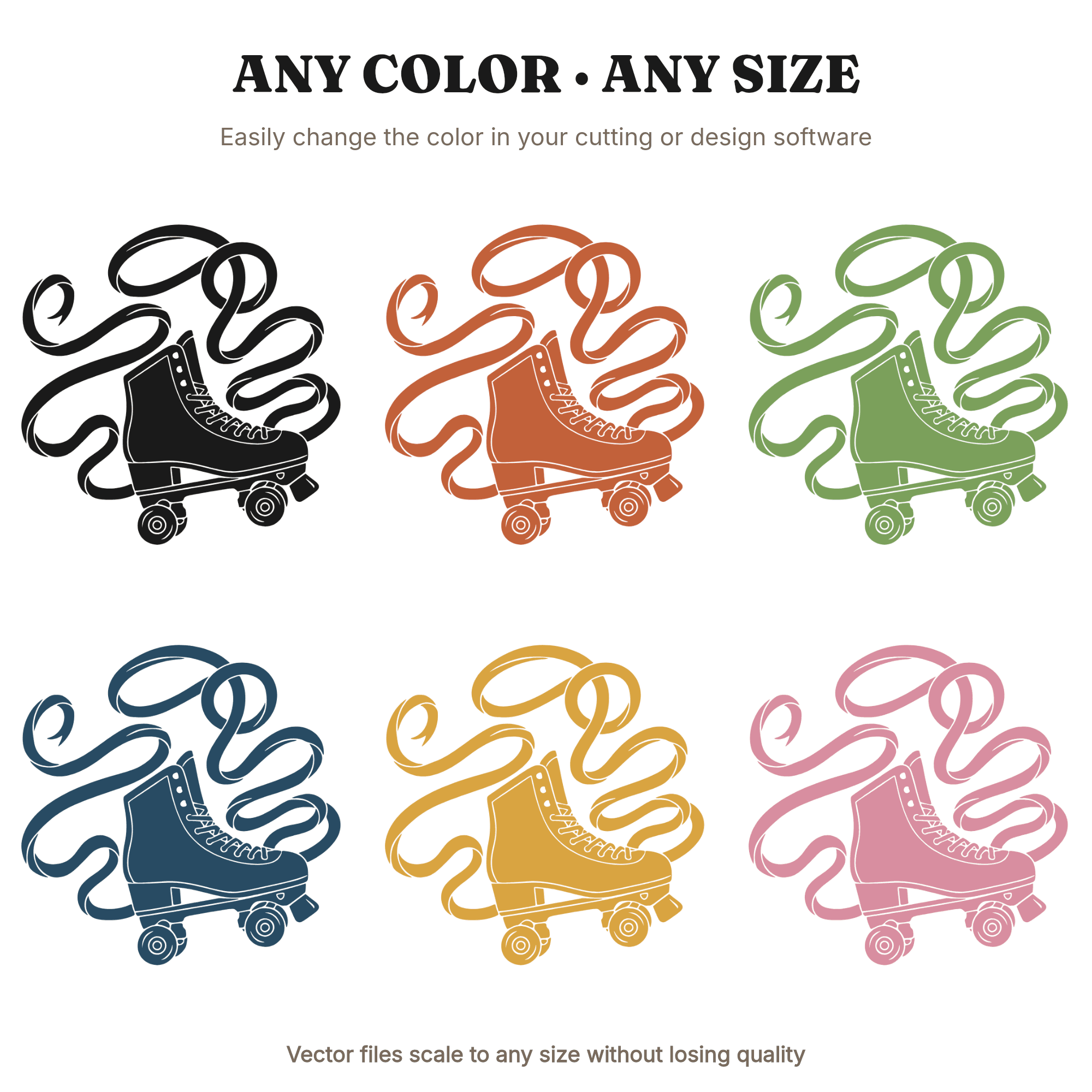 Retro Roller Skate SVG PNG, Fourth of July Patriotic Laces Cut File, Vintage Skate Silhouette — view 2