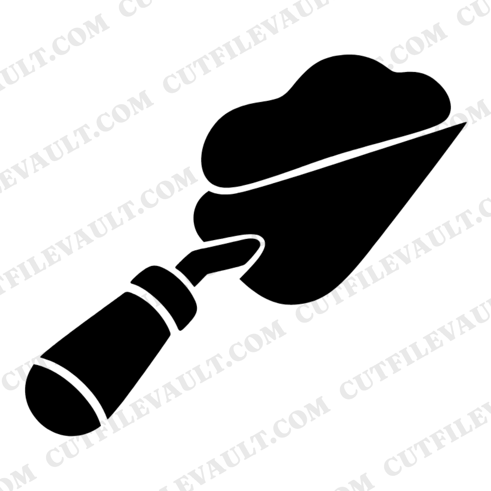 Art Deco Mason Trowel SVG PNG Labor Day Silhouette Cut File Craft Design Trade Worker — view 1