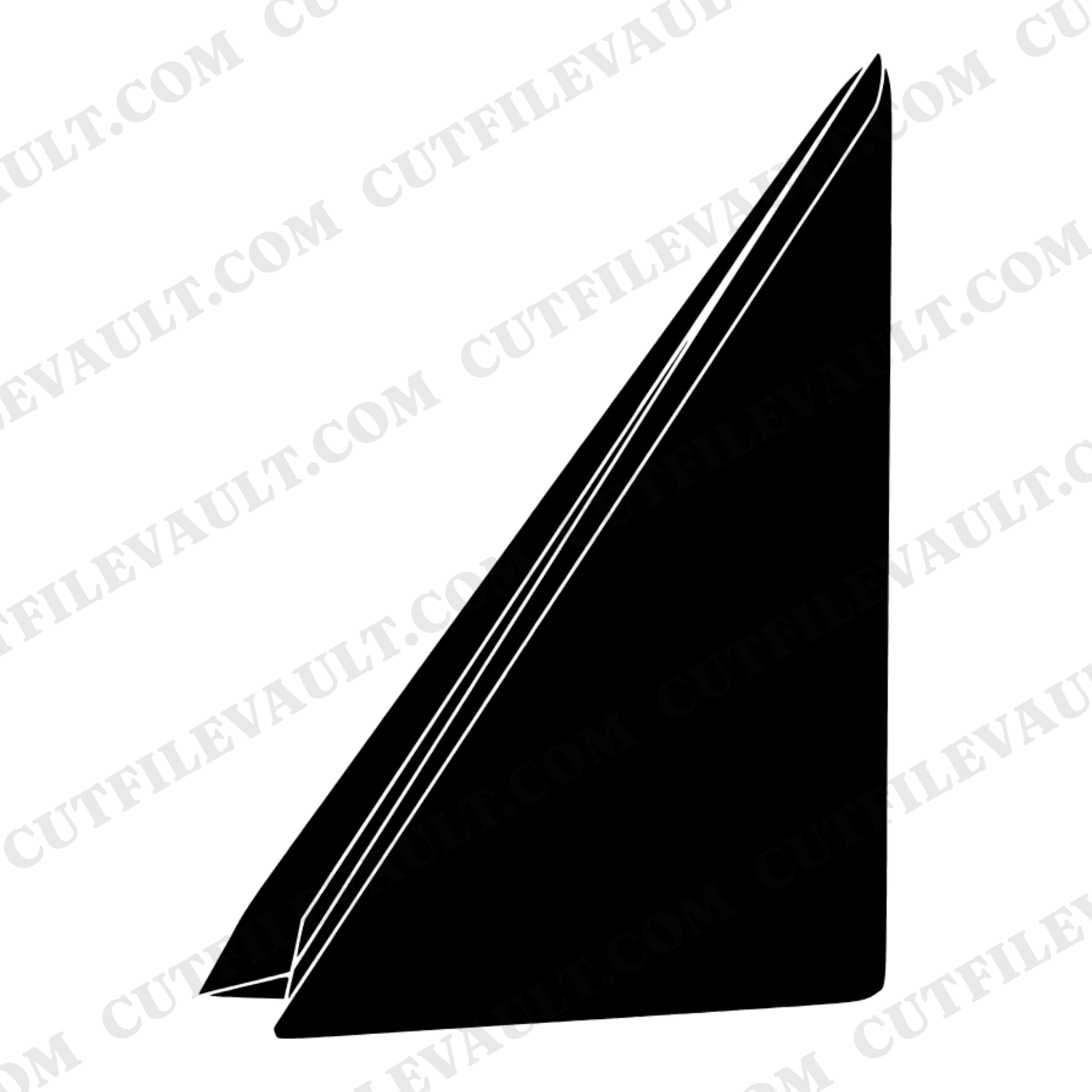 Nordic Peak Fold Napkin SVG PNG, Wedding Table Setting Silhouette, Scandinavian Geometric Cut File