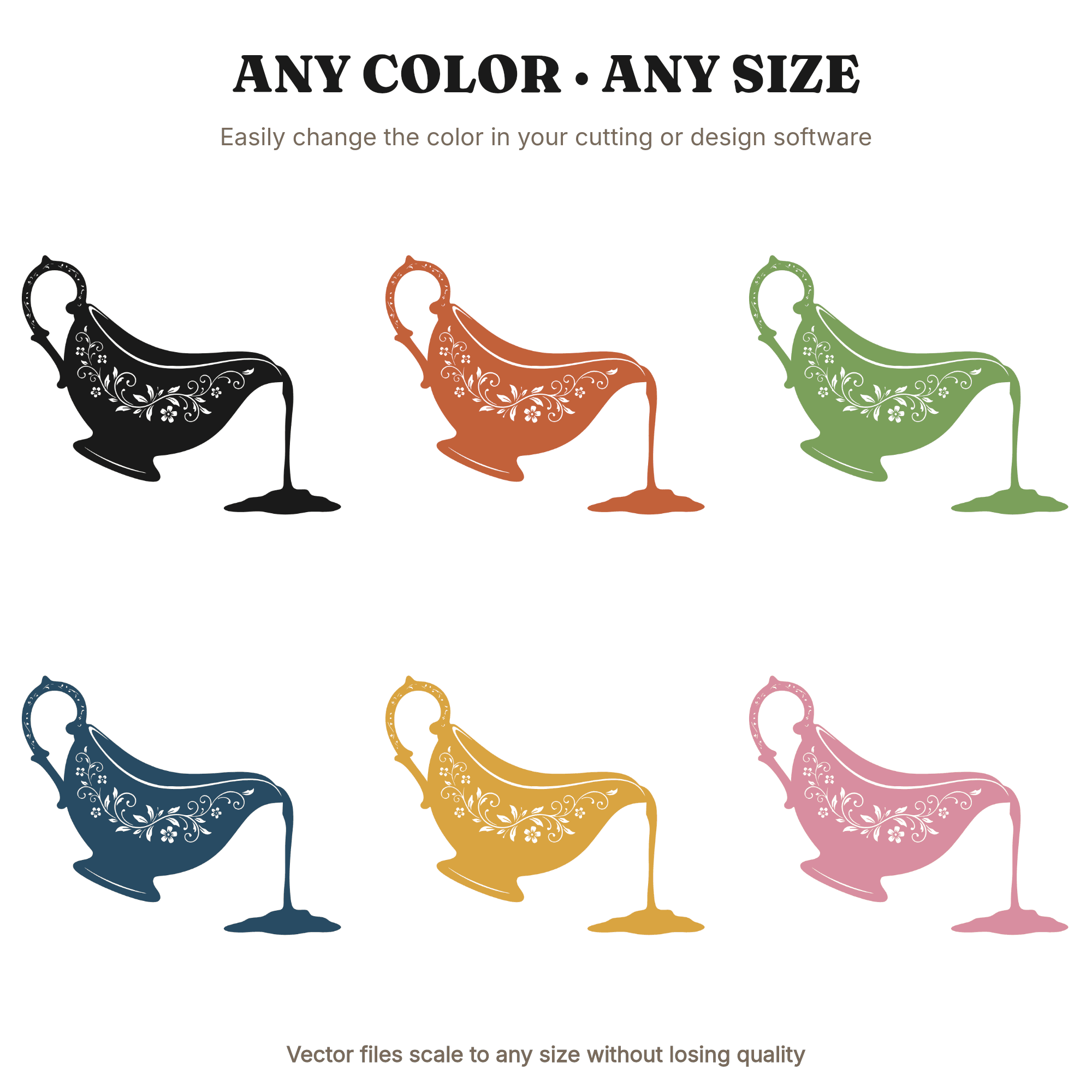 Elegant Gravy Boat SVG PNG, Vintage Botanical Thanksgiving Silhouette, Holiday Table Decor Cut File — view 2