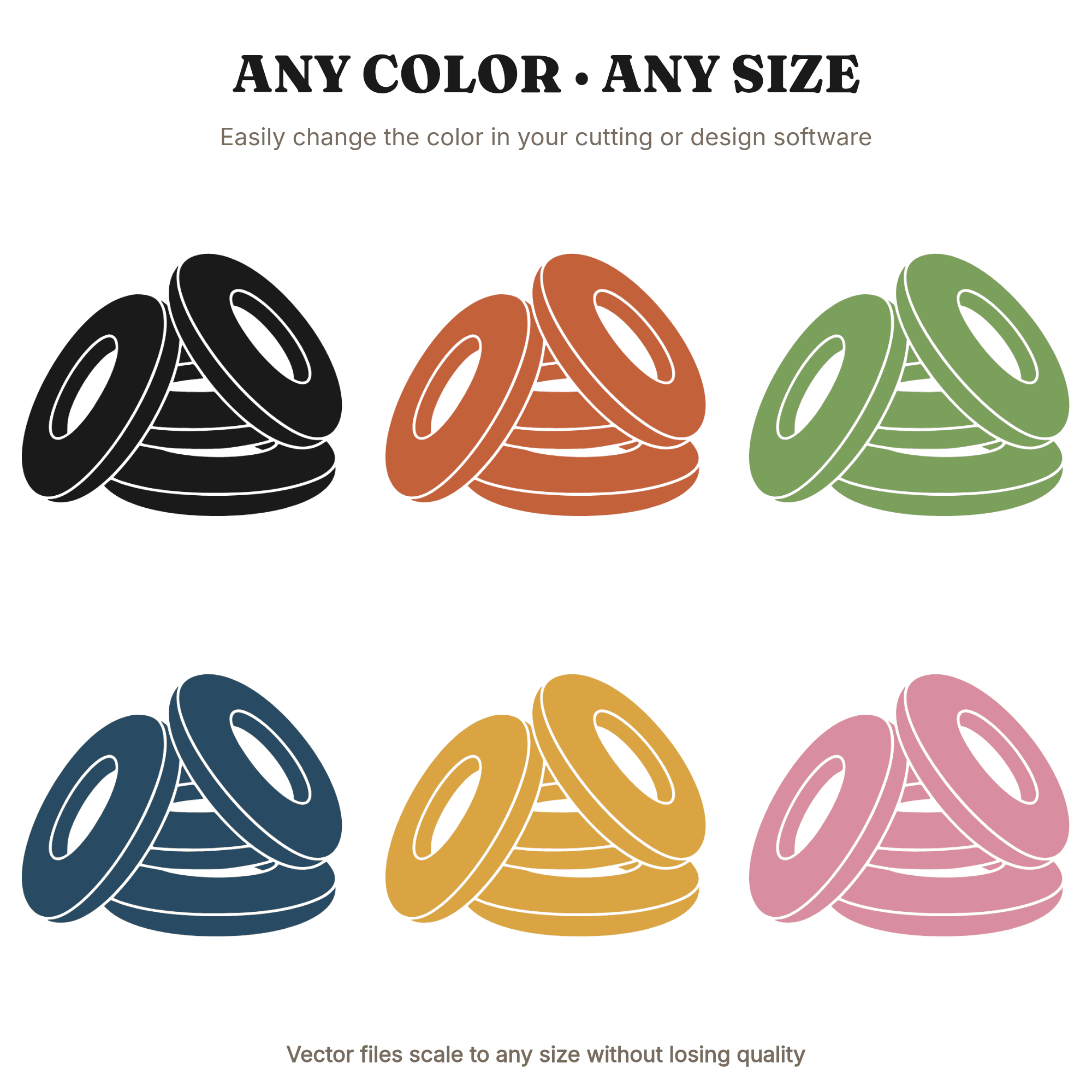 First Day of Summer Inner Tube Stack SVG PNG, Pool Float Silhouette Cut File, Kawaii Summer Design — view 2