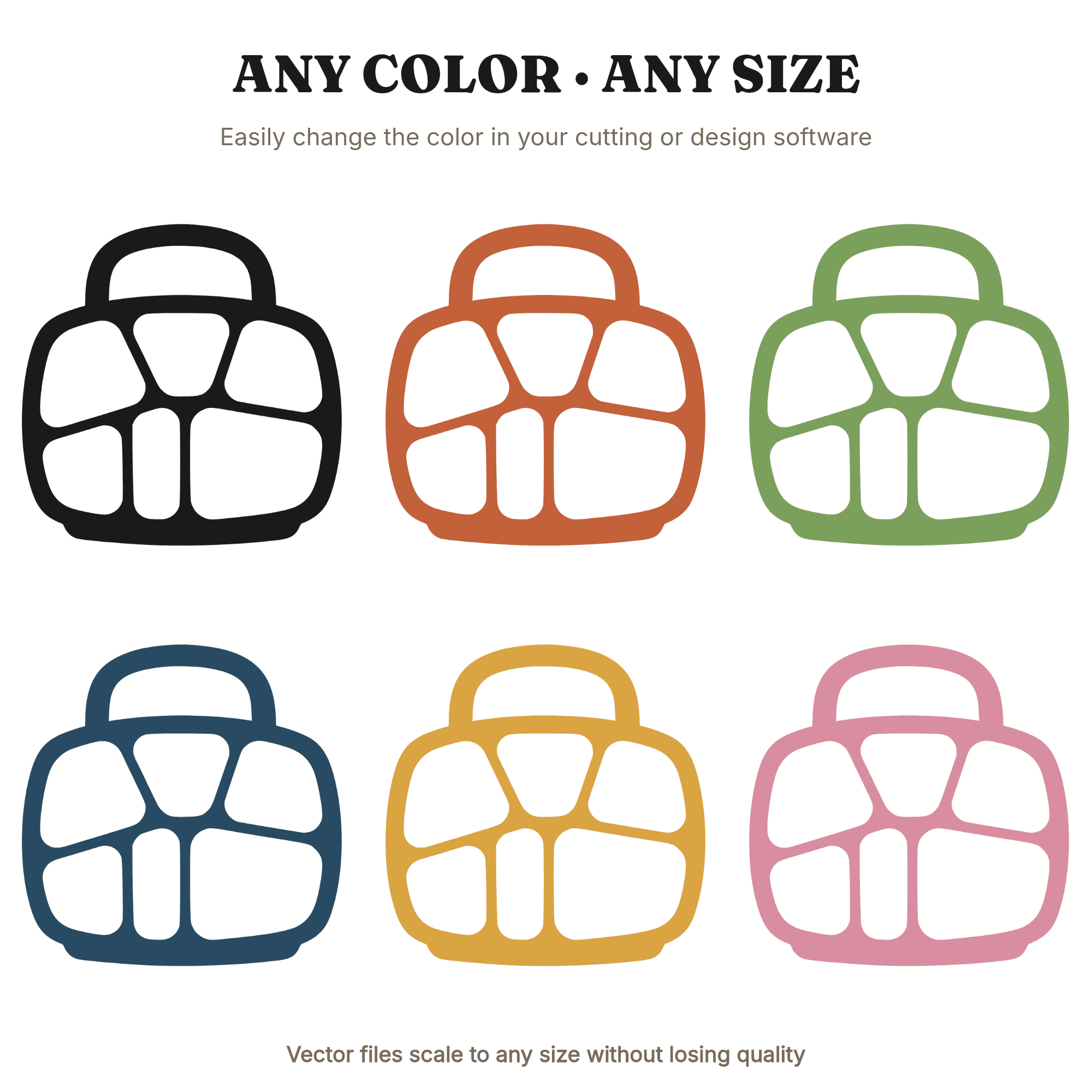 Open Lunchbox SVG PNG Top View with Handle, Back to School Cut File, Boho Lunch Box Clipart — view 2