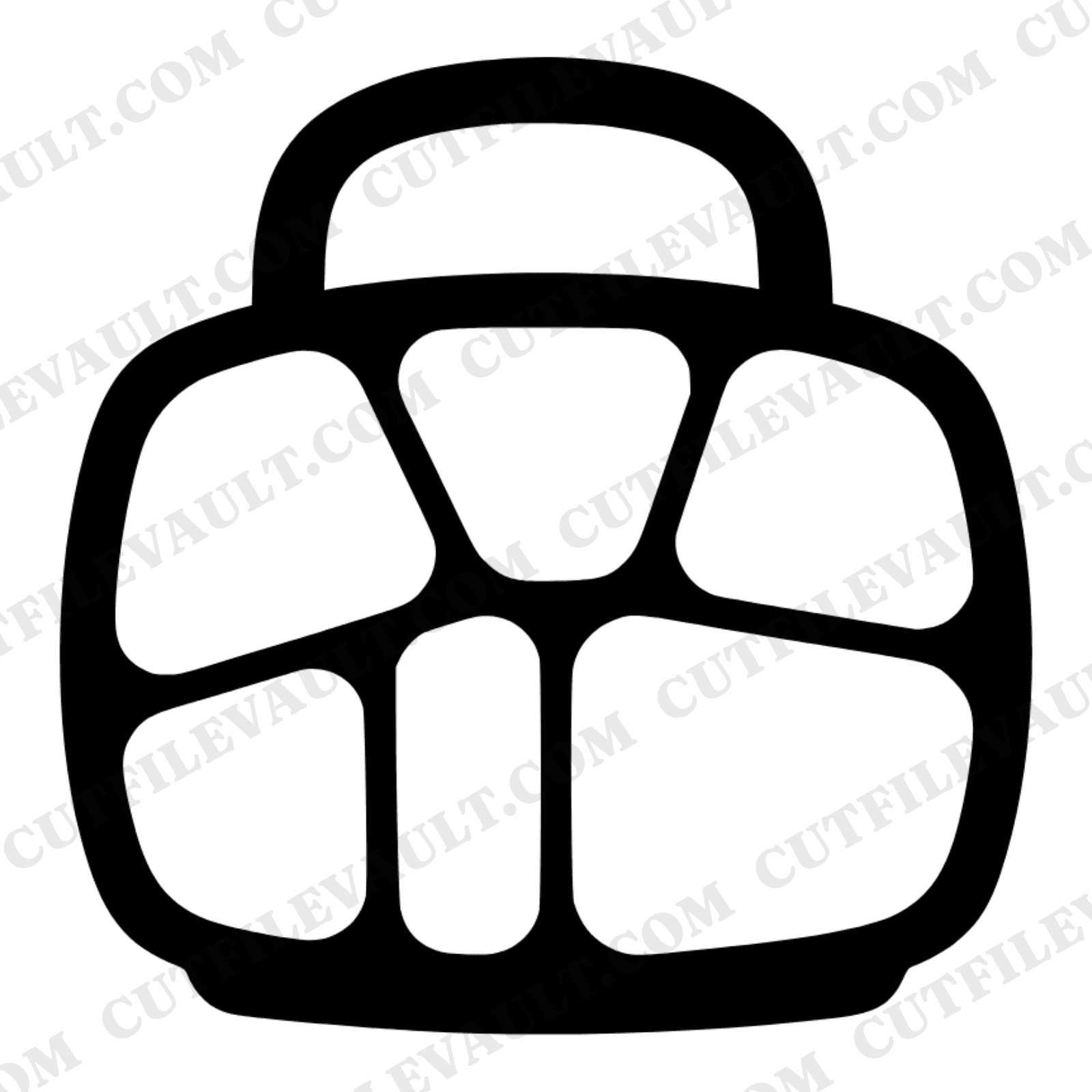 Open Lunchbox SVG PNG Top View with Handle, Back to School Cut File, Boho Lunch Box Clipart — view 1