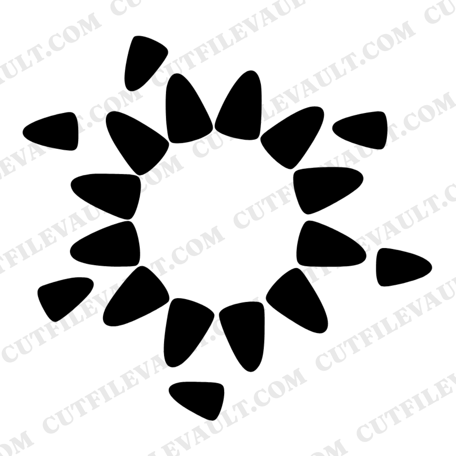 Candy Corn Wreath SVG PNG, Halloween Wreath Cut File, Boho Fall Decor, Tumbling Candy Corn Design — view 1