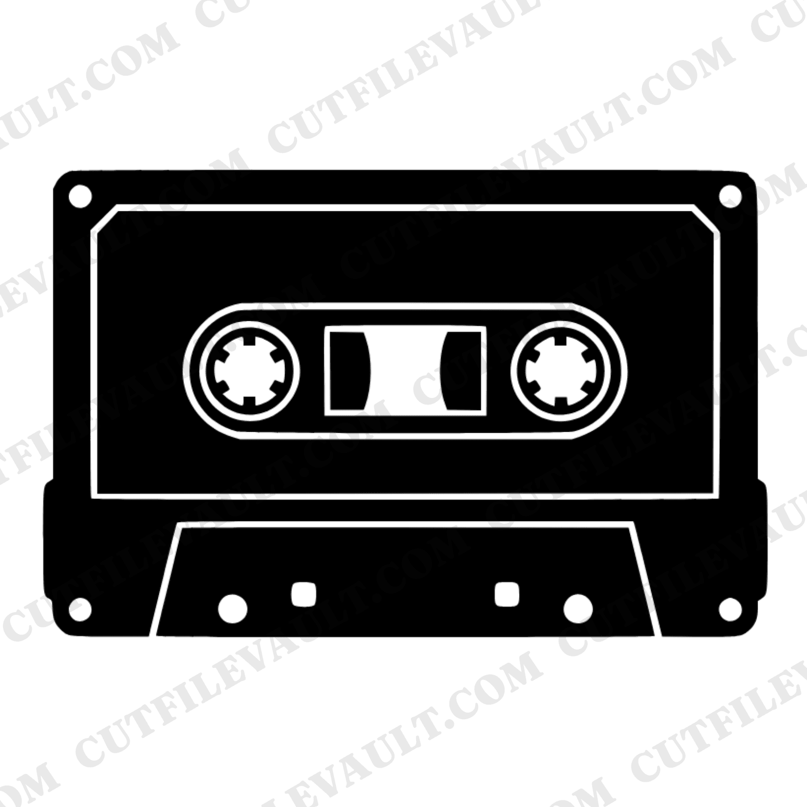 Retro 1970s Cassette Tape SVG PNG, Vintage Mix Tape Cut File, Nostalgic Back to School Design