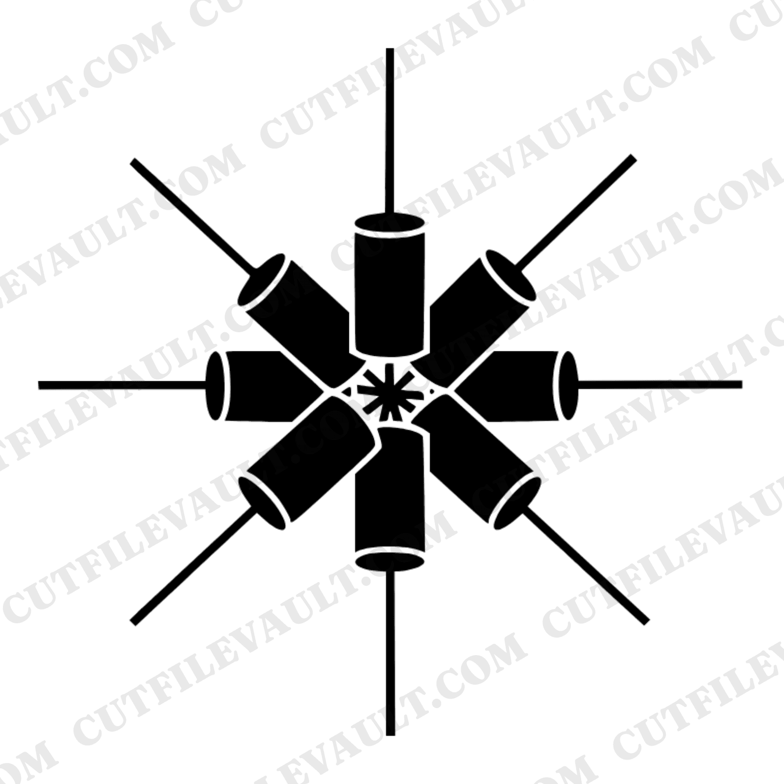 Fourth of July Firecracker SVG PNG Starburst Bundle Patriotic Cut File for Cricut Silhouette Vinyl — view 1