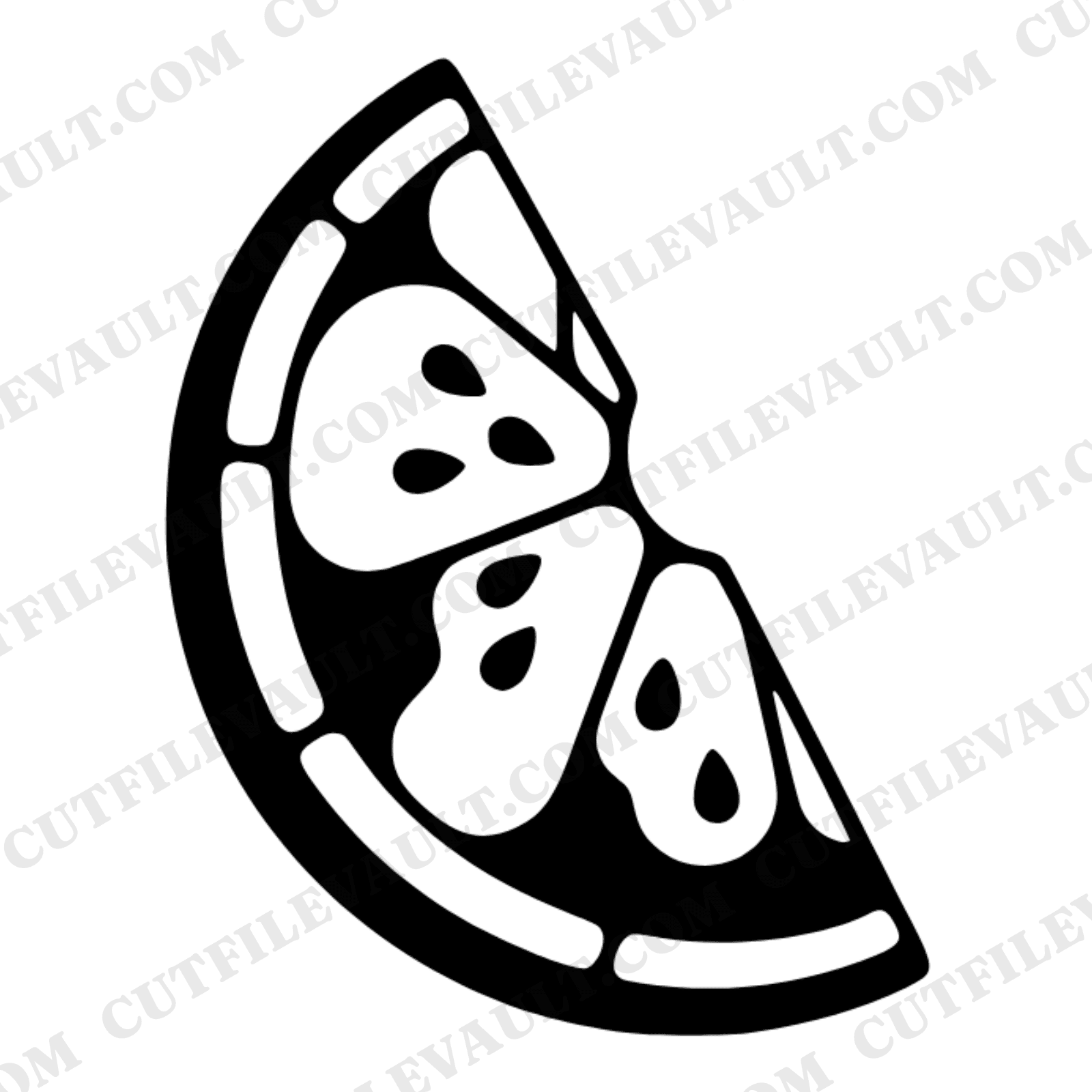 Crescent Watermelon Slice SVG PNG Stained Glass Summer Cut File for National Watermelon Day — view 1