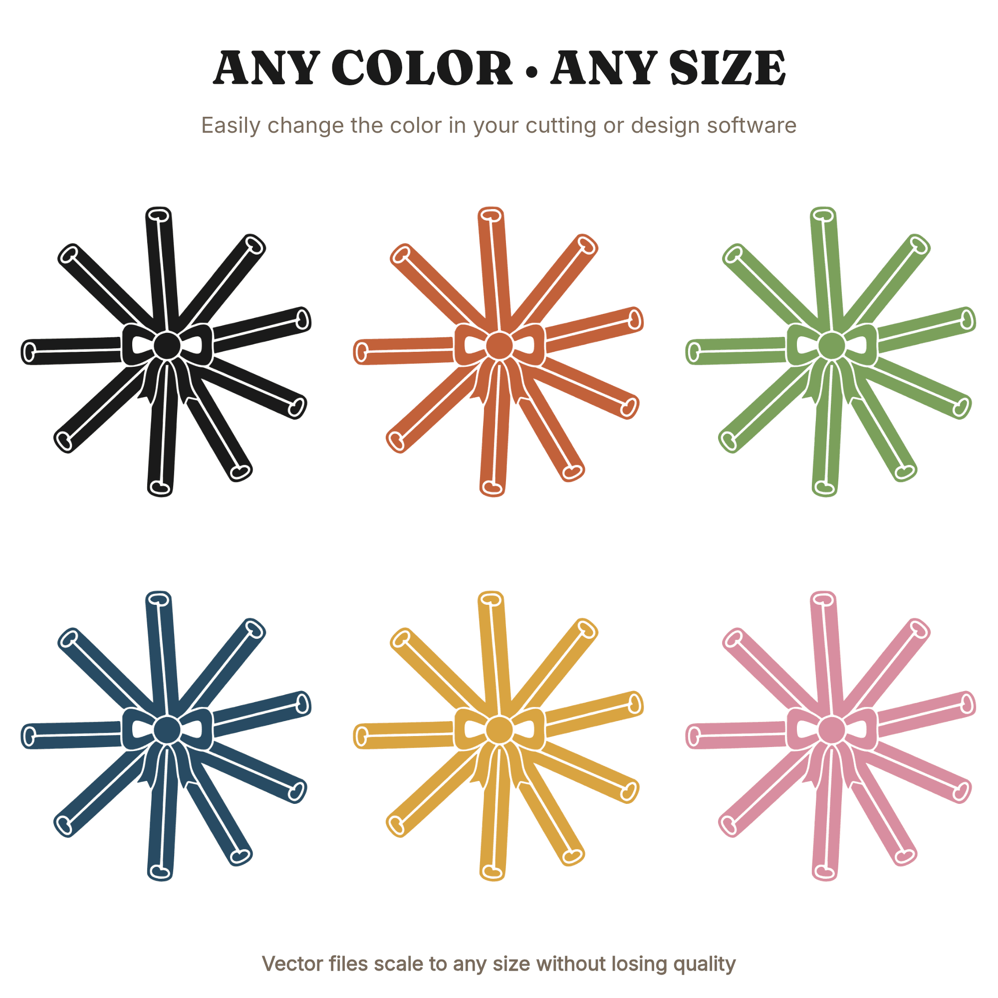 Cinnamon Stick Starburst SVG PNG, Autumn Spice Bundle Cut File, Fall Scandinavian Line Art Design — view 2