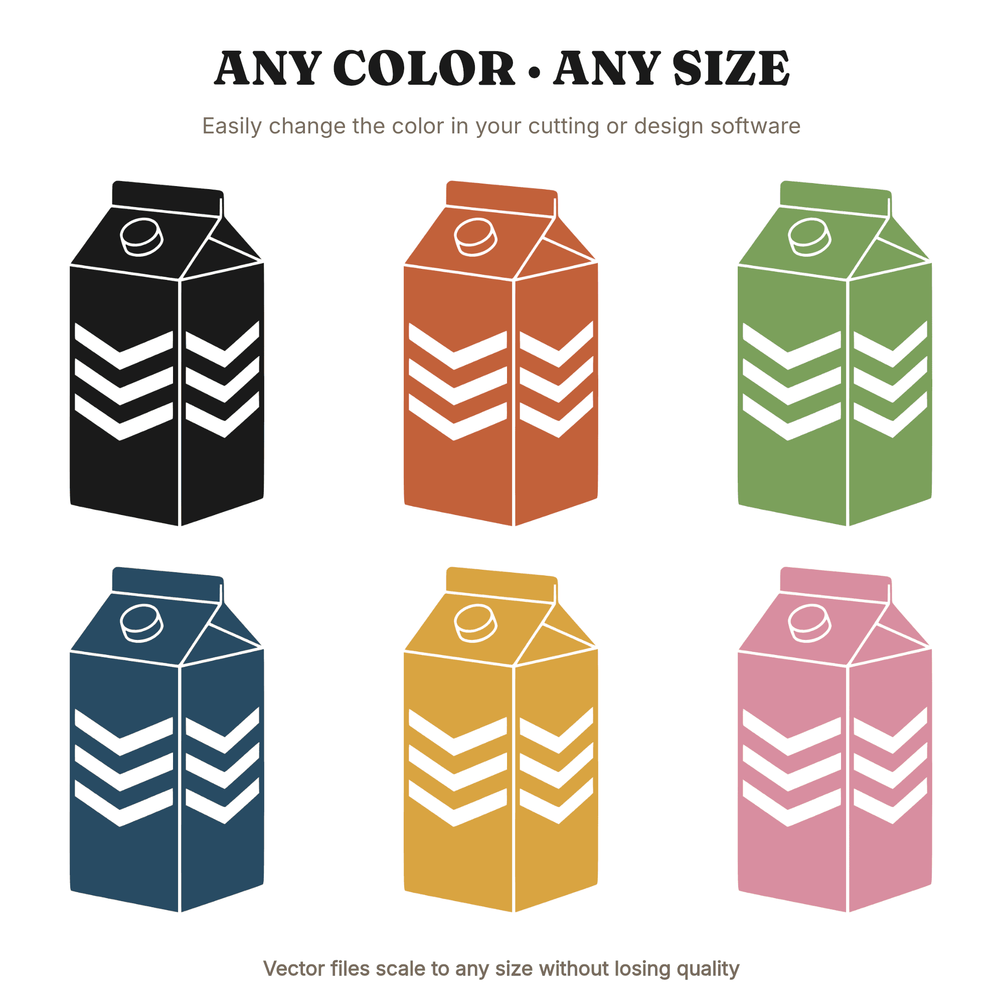 Vintage School Milk Carton SVG PNG, Retro Chevron Stripes, Back to School Clipart Cut File — view 2