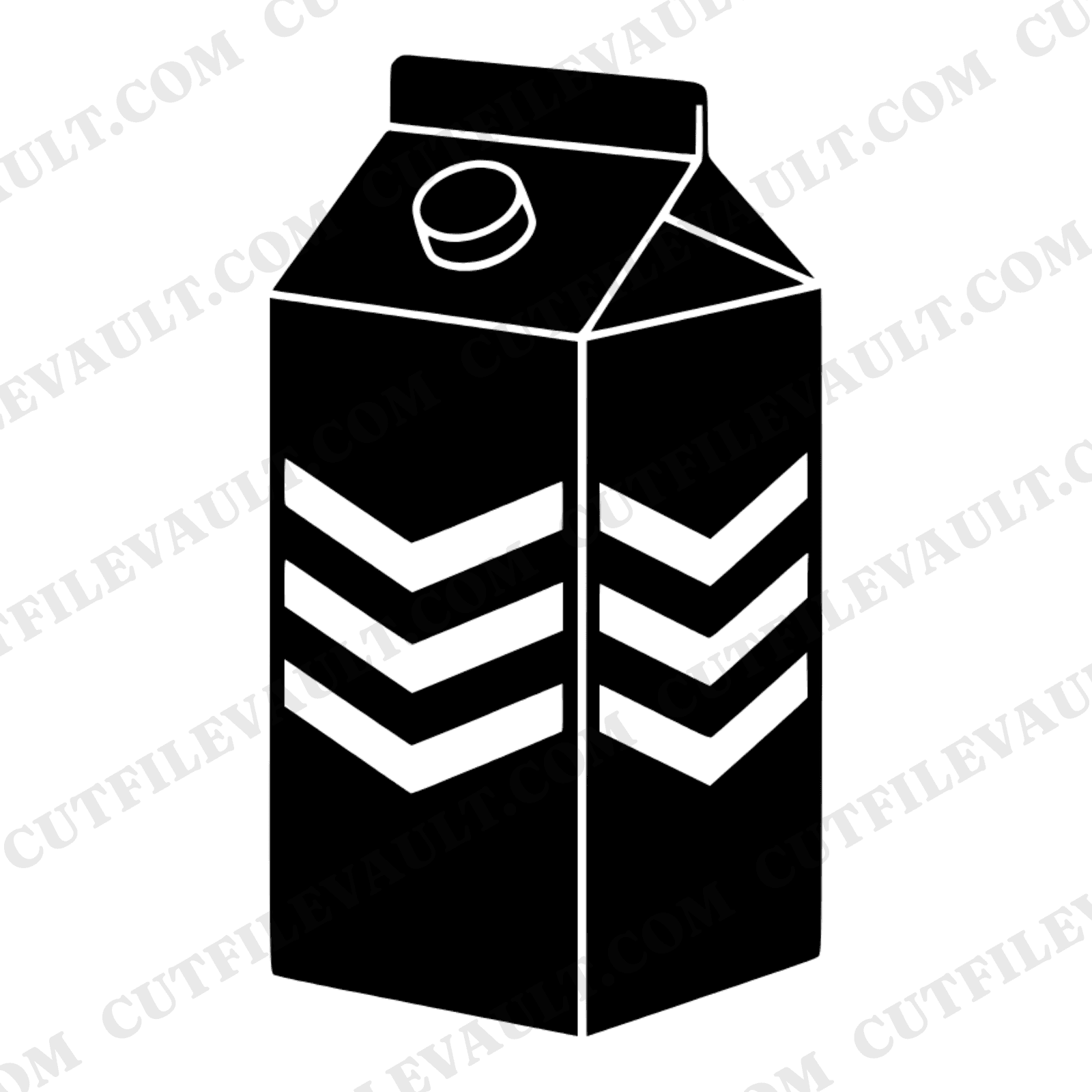 Vintage School Milk Carton SVG PNG, Retro Chevron Stripes, Back to School Clipart Cut File — view 1