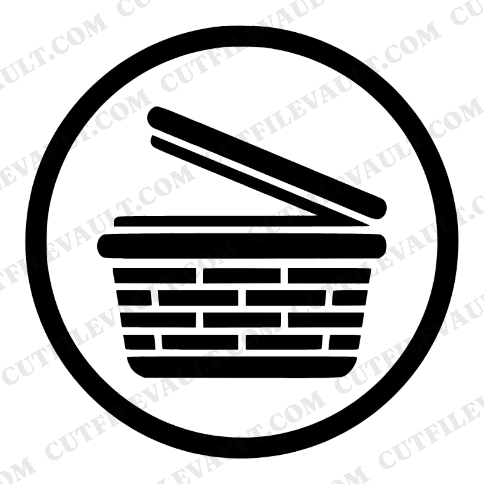 Fishing Creel Basket SVG PNG Father's Day Wax Seal Badge Cut File Vintage Fishing Design — view 1