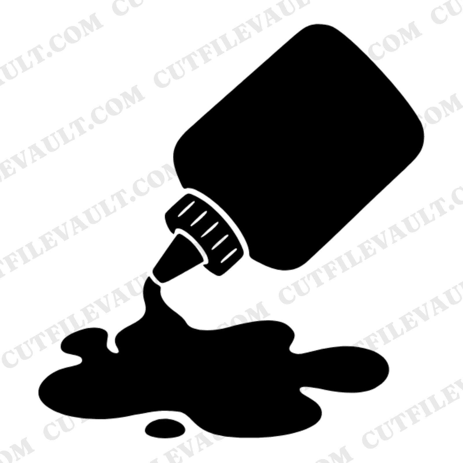 Retro Glue Bottle SVG PNG, 70s Back to School Clipart, Vintage Classroom Craft Cut File — view 1