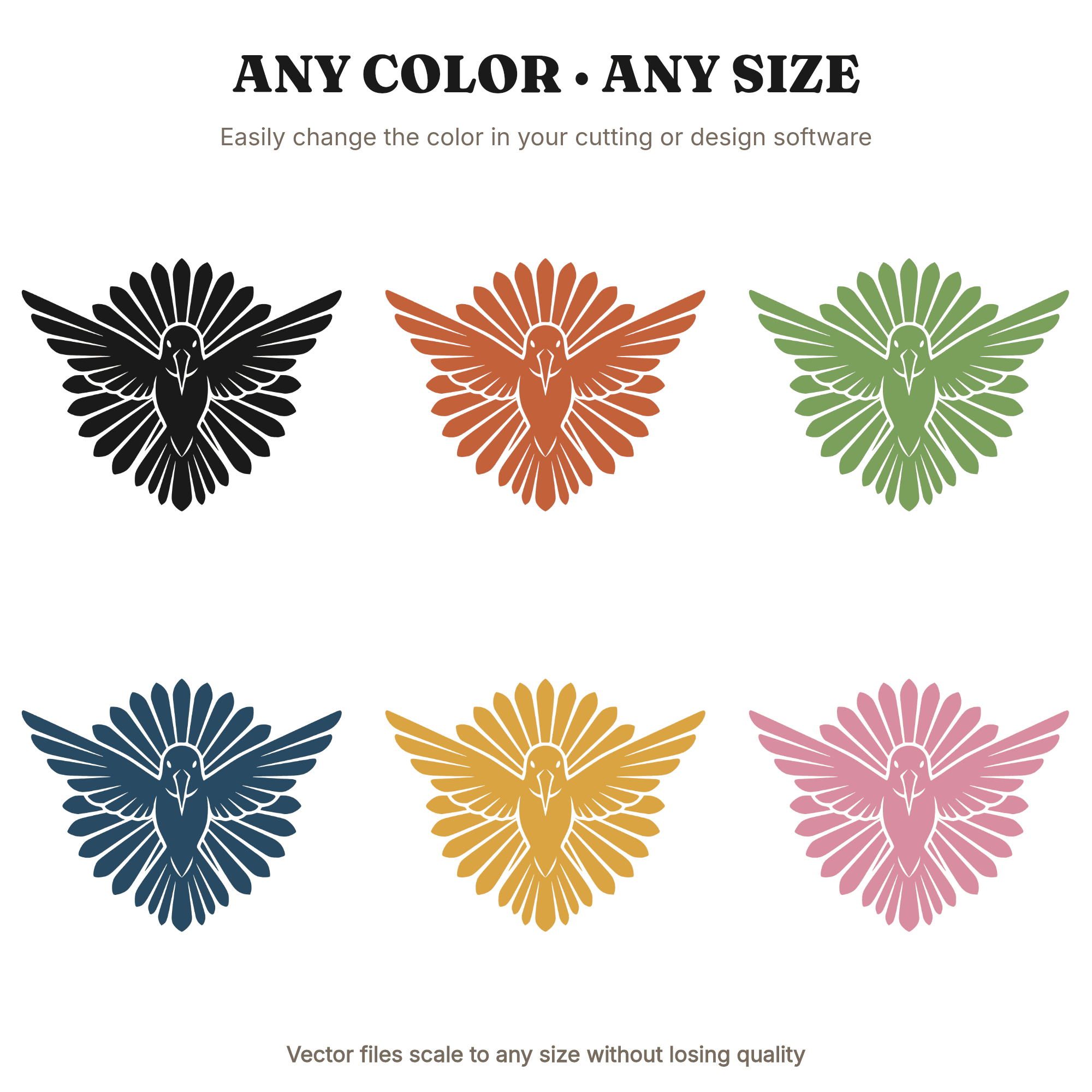 Summer Solstice Hummingbird SVG PNG Retro Folk Art Medallion Cut File 70s Papercut Design — view 2
