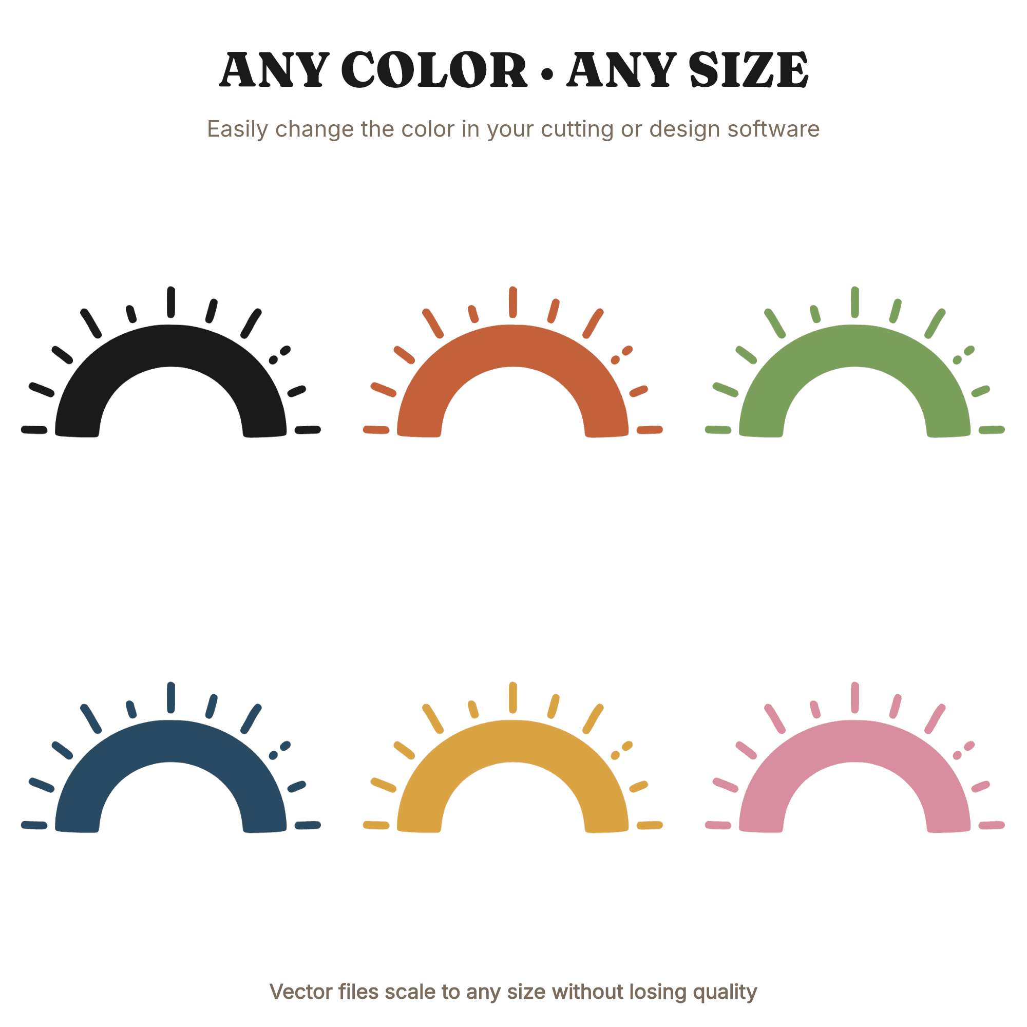 Whimsical Protractor SVG PNG, Back to School Sunburst Silhouette, Scandinavian Line Art Cut File — view 2