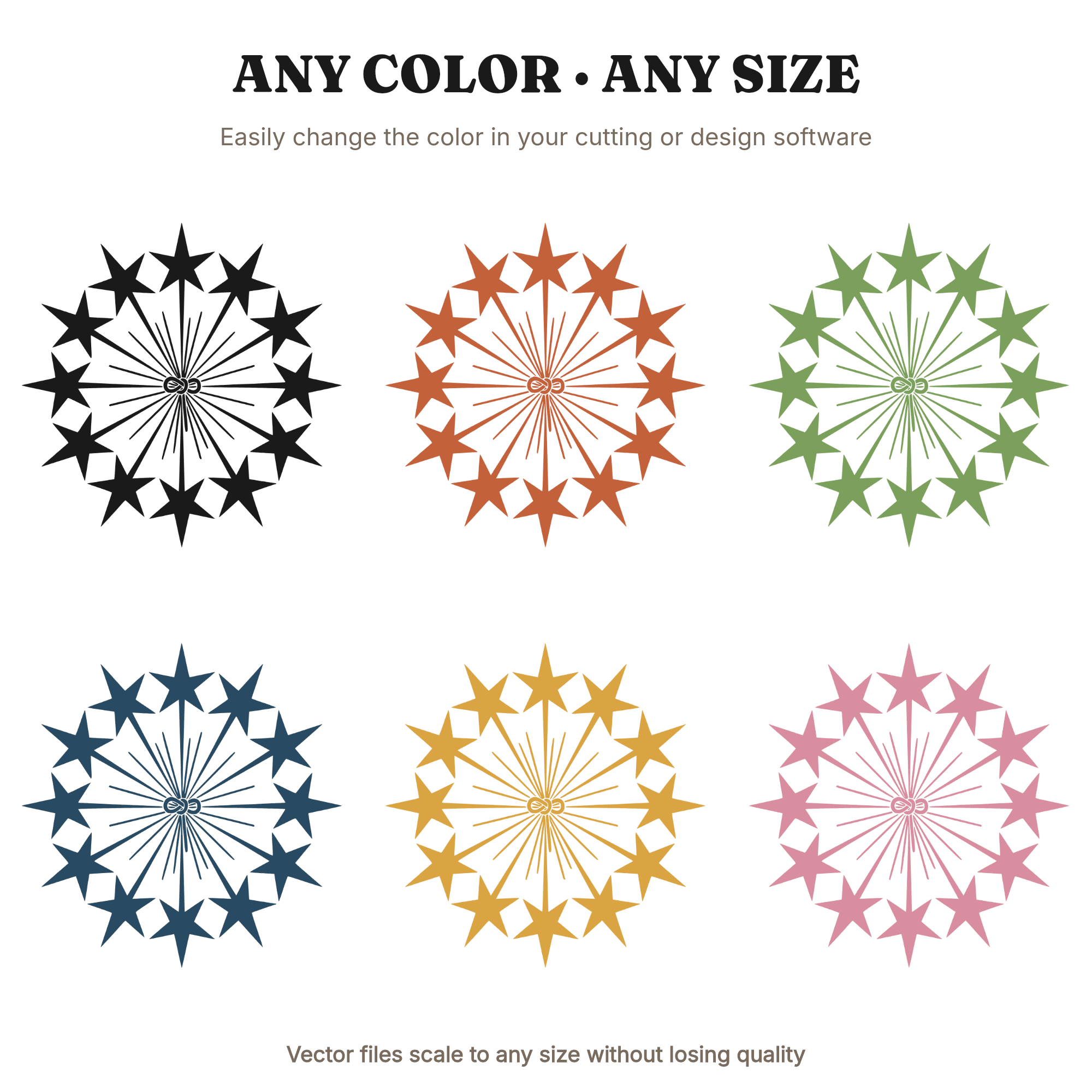 Fourth of July Sparkler SVG PNG, Independence Day Fireworks Cut File, Patriotic Stars Bundle Design — view 2