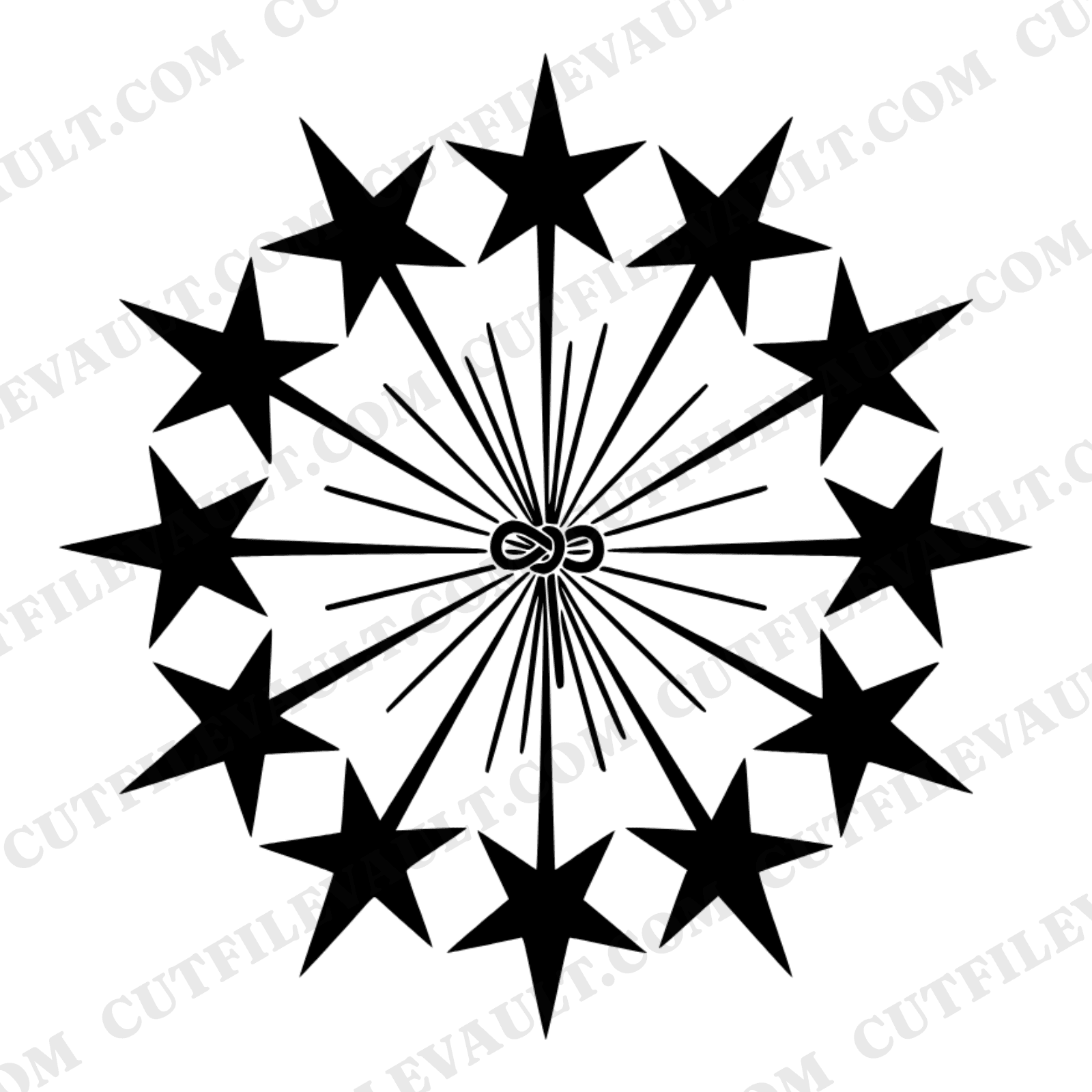 Fourth of July Sparkler SVG PNG, Independence Day Fireworks Cut File, Patriotic Stars Bundle Design — view 1