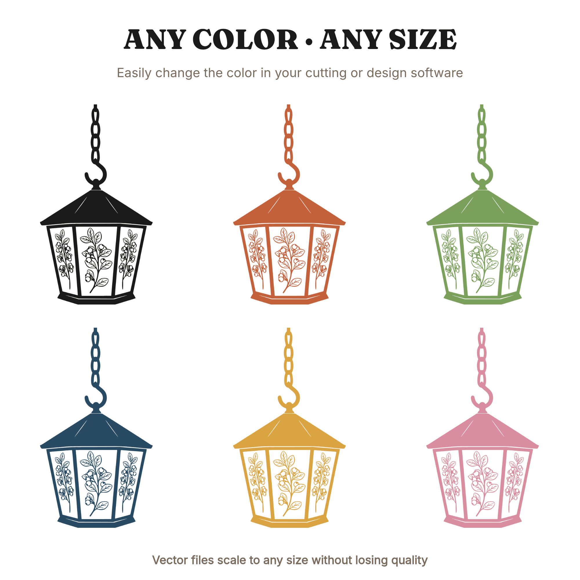 Colonial Lantern Blueberry Branch SVG PNG, Vintage Botanical Americana Cut File for Independence Day — view 2