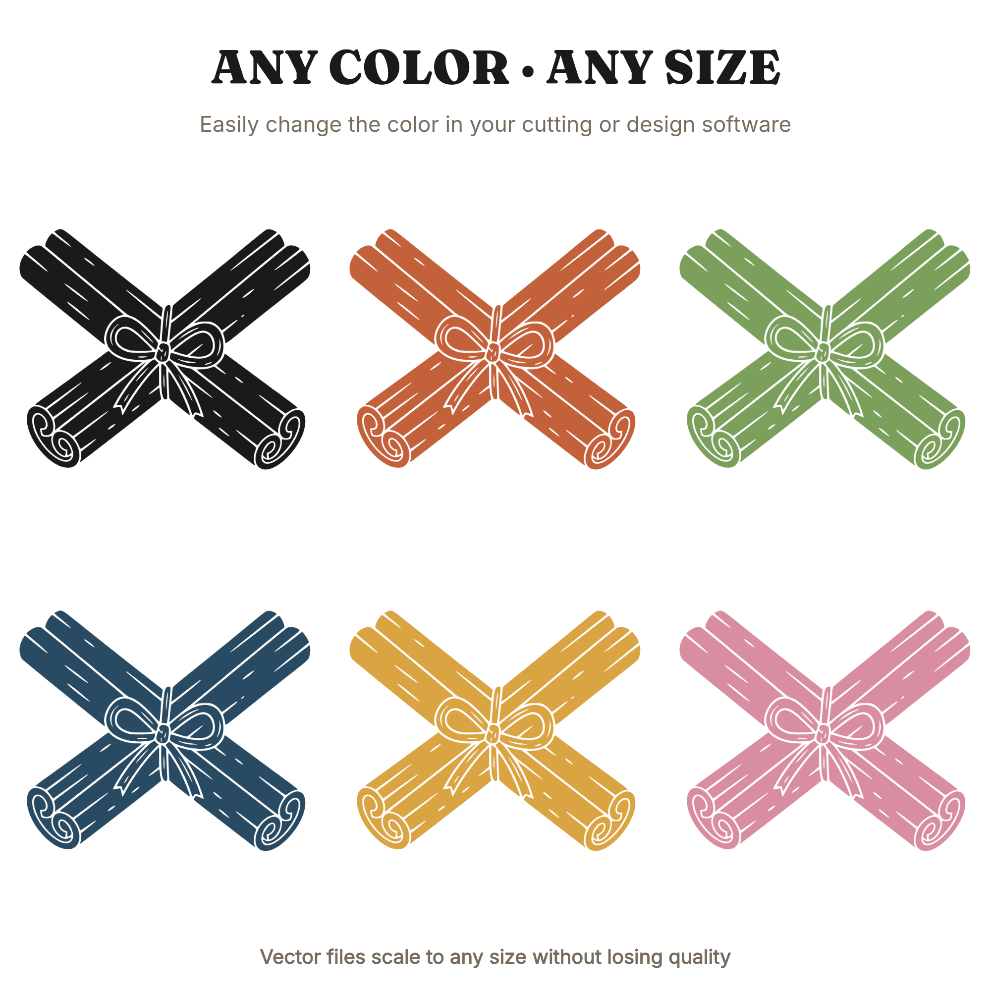 Cinnamon Stick Bundle SVG PNG, Fall Autumn Cottagecore Clipart, Pumpkin Spice Kitchen Decor Cut File — view 2