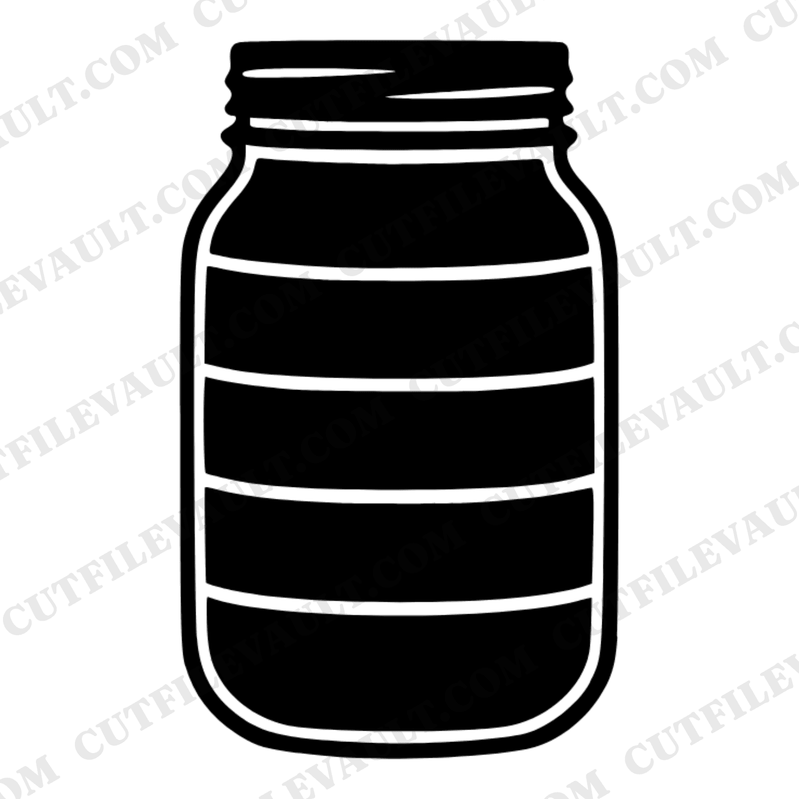 Patriotic Mason Jar SVG PNG, Fourth of July Preserves Cut File, Strawberry Blueberry Canning Design — view 1