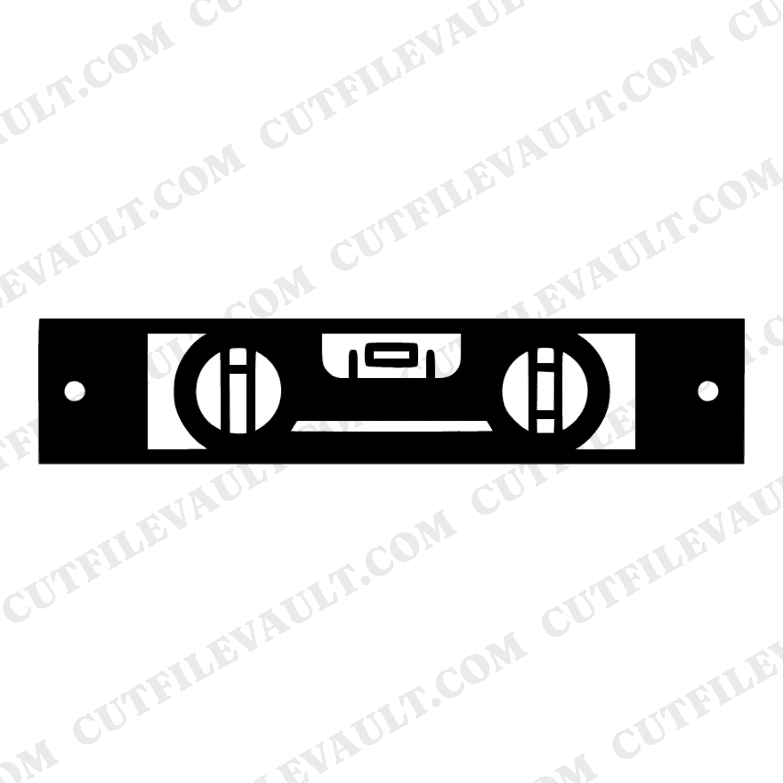 Retro Carpenter Level SVG PNG, 70s Mid Century Tool Design, Labor Day Craft Cut File — view 1