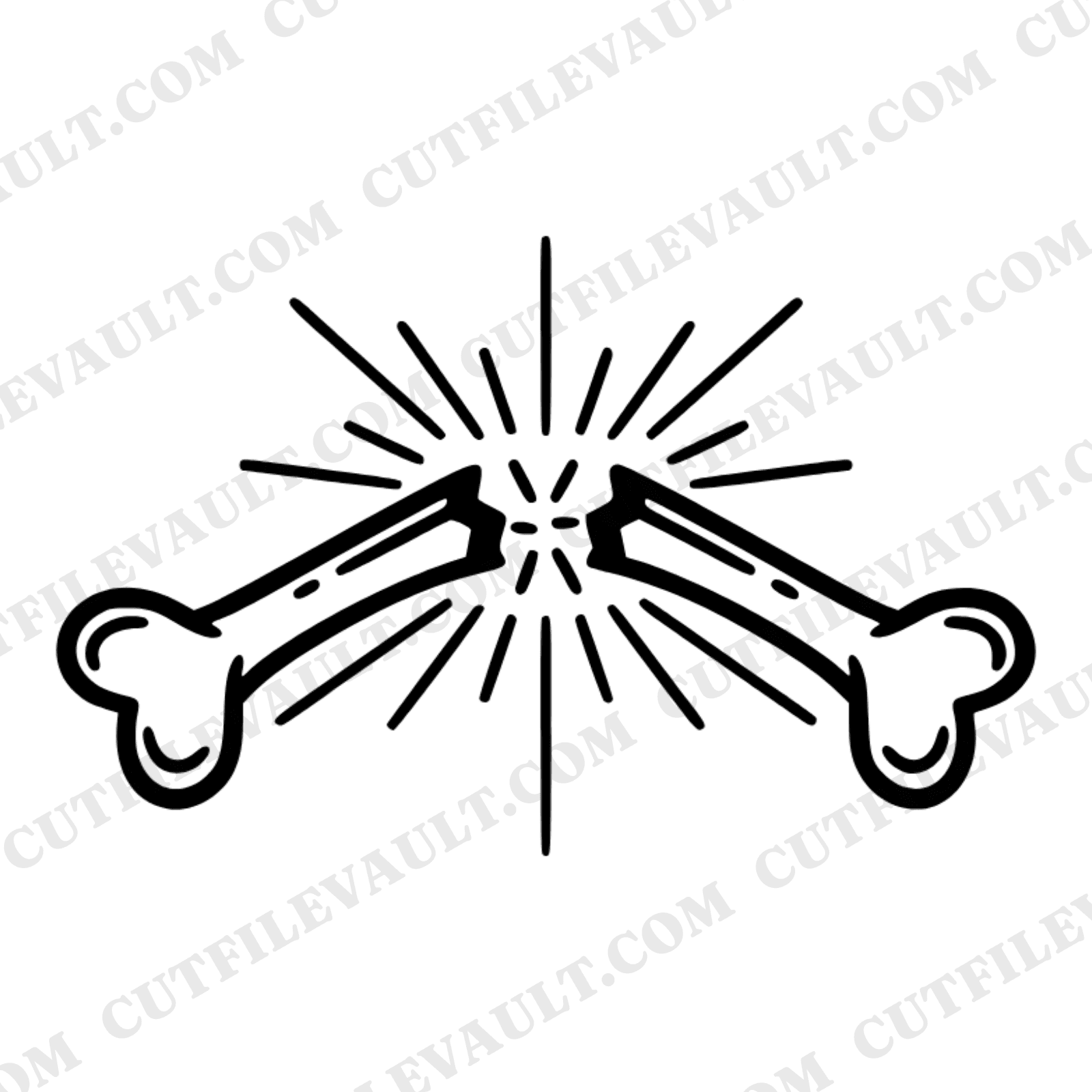 Breaking Wishbone SVG PNG Thanksgiving Tattoo Flash Cut File Scandinavian Line Art Vinyl Decal — view 1