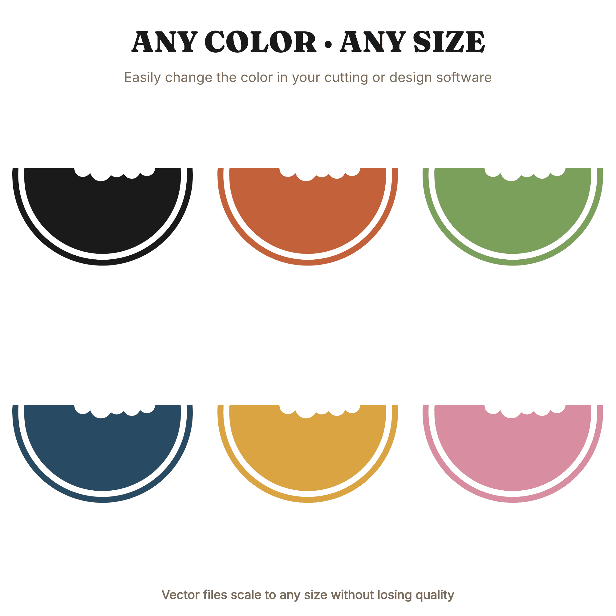 Watermelon Rind SVG PNG, Bitten Watermelon Crescent Cut File, Summer Fruit Line Art Digital Download — view 2
