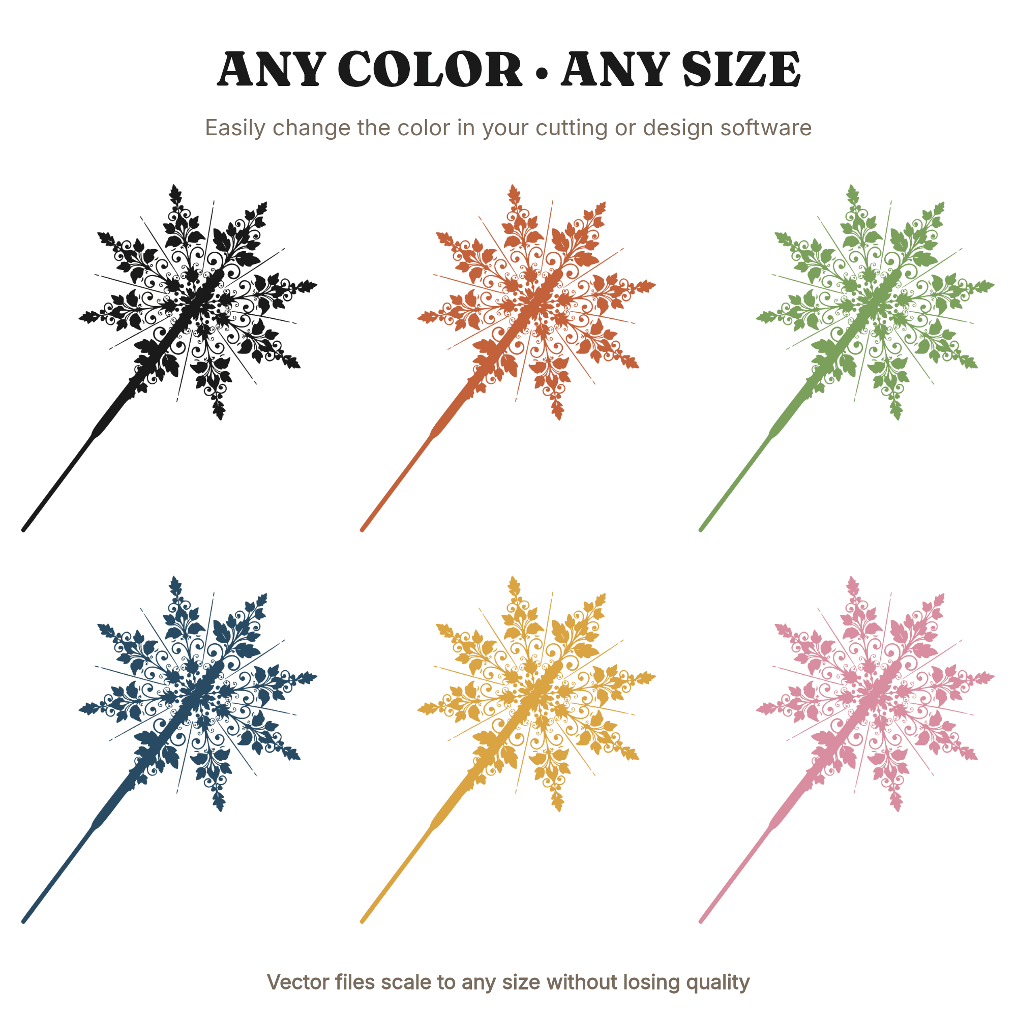 Vintage Botanical Sparkler SVG PNG, Fourth of July Starburst Cut File, Patriotic Summer Garden Party — view 2