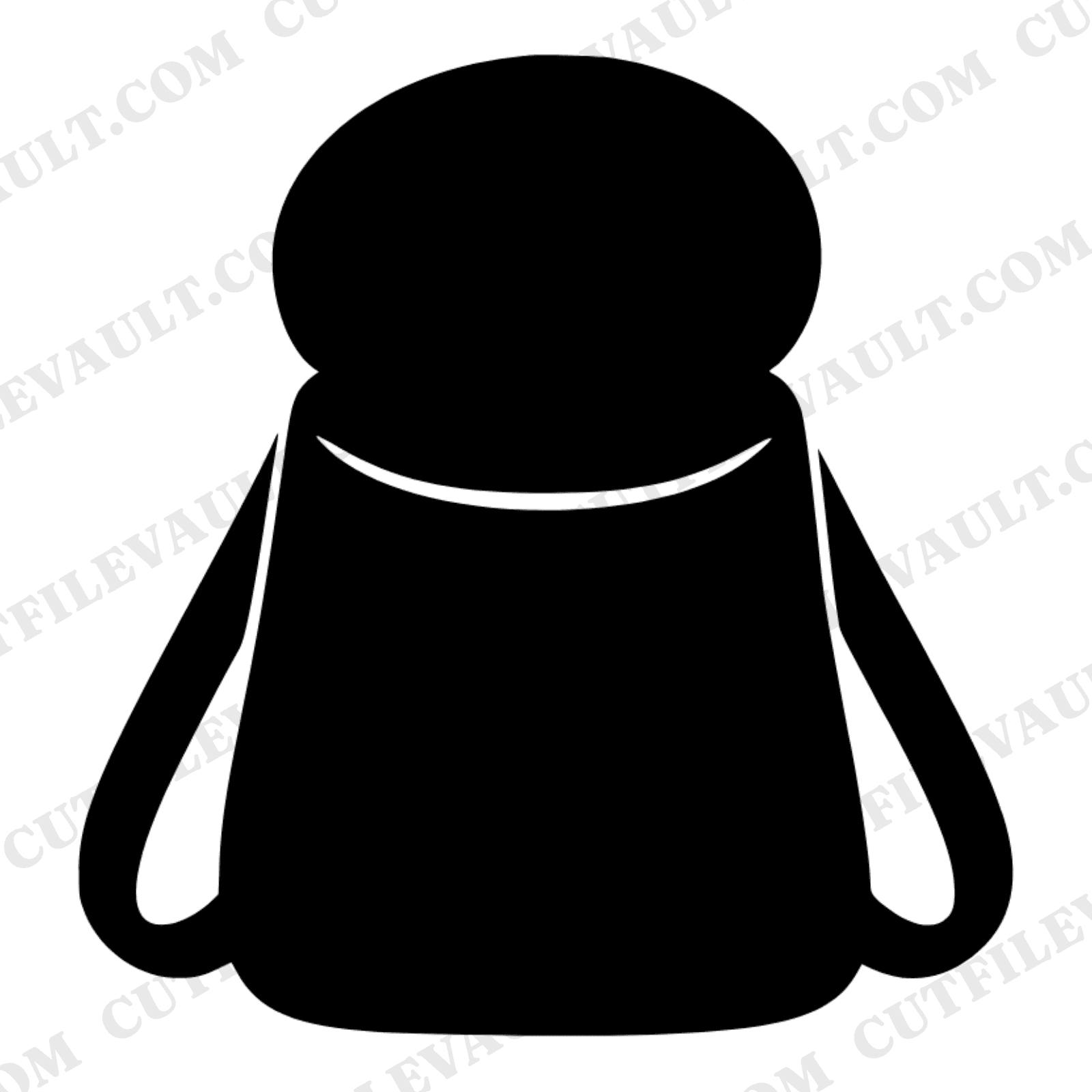 Open Backpack SVG PNG, School Bag Silhouette Cut File, Back to School Clipart, Classroom Decor SVG — view 1