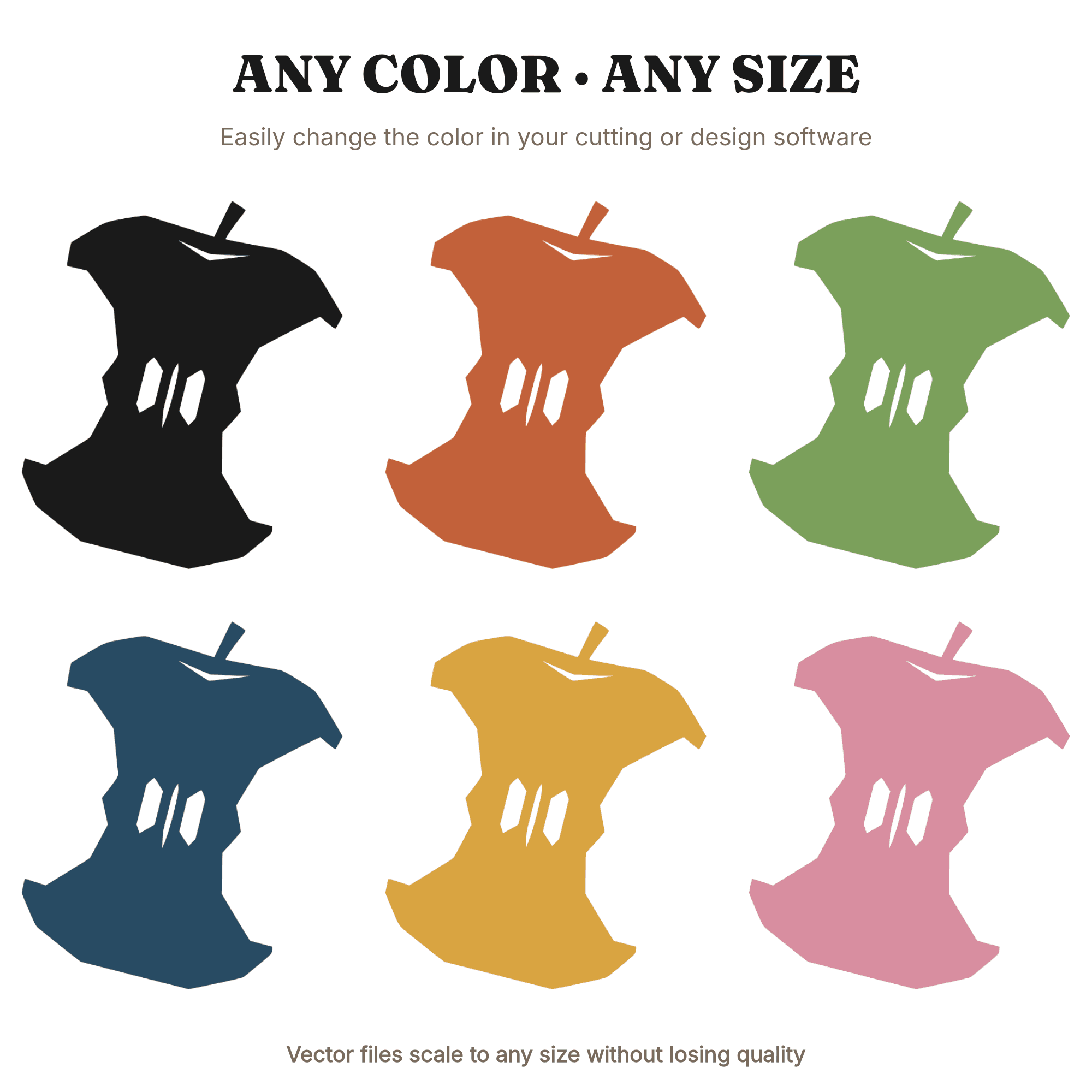Eaten Apple Core SVG PNG Back to School Teacher Shirt Design Cut File Funny Classroom Gift — view 2