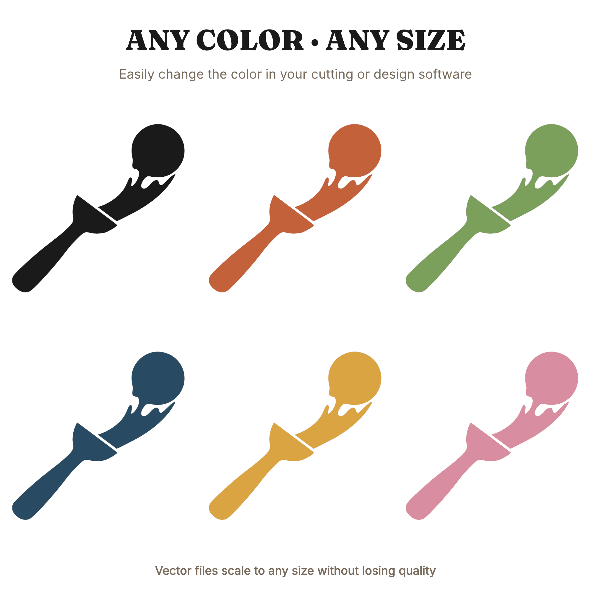 Vintage Ice Cream Scooper SVG PNG, Mid Action Motion Scoop, National Ice Cream Day Cut File — view 2