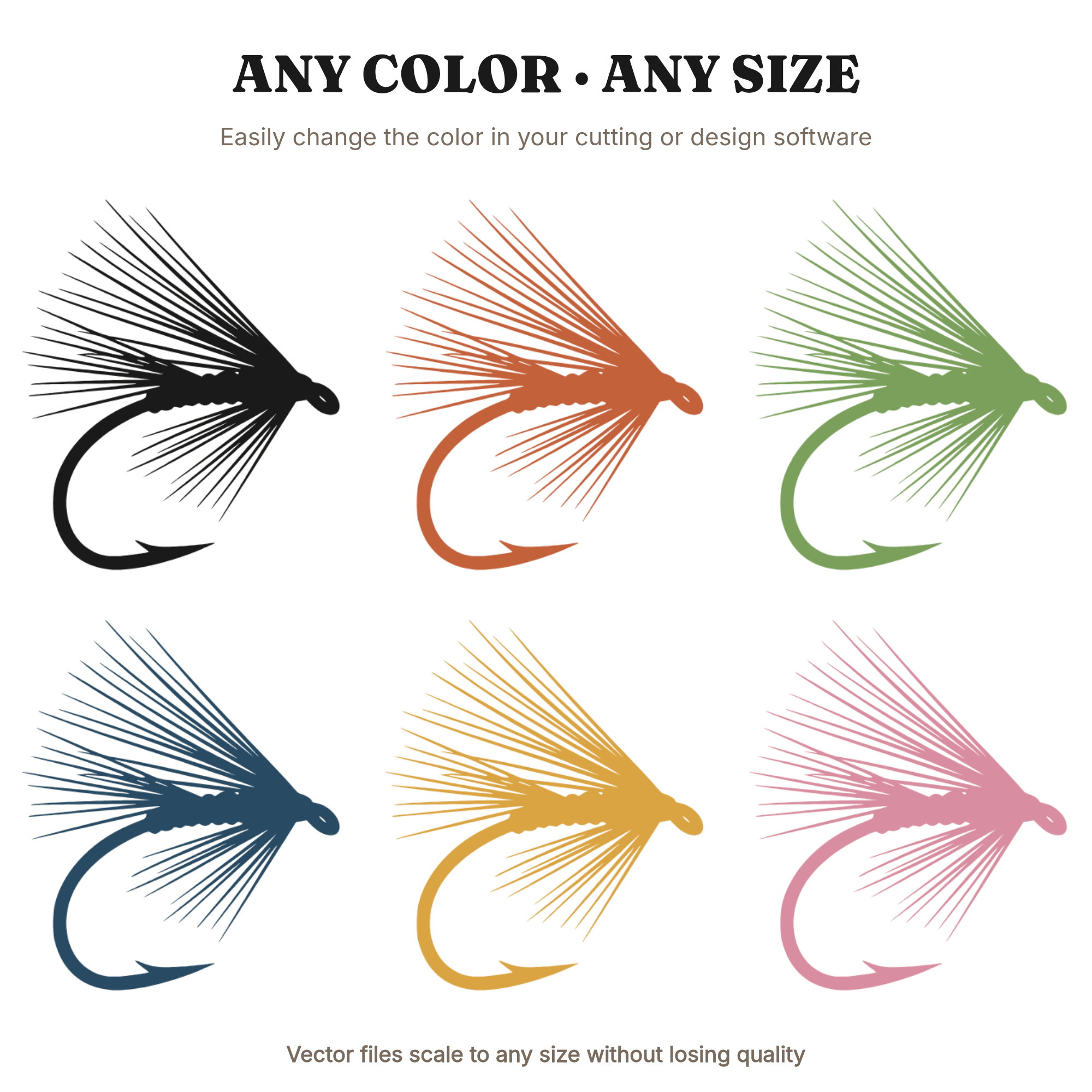 Fishing Fly Lure SVG PNG Single Line Art, Father's Day Fishing Gift, Minimalist Angler Decor — view 2