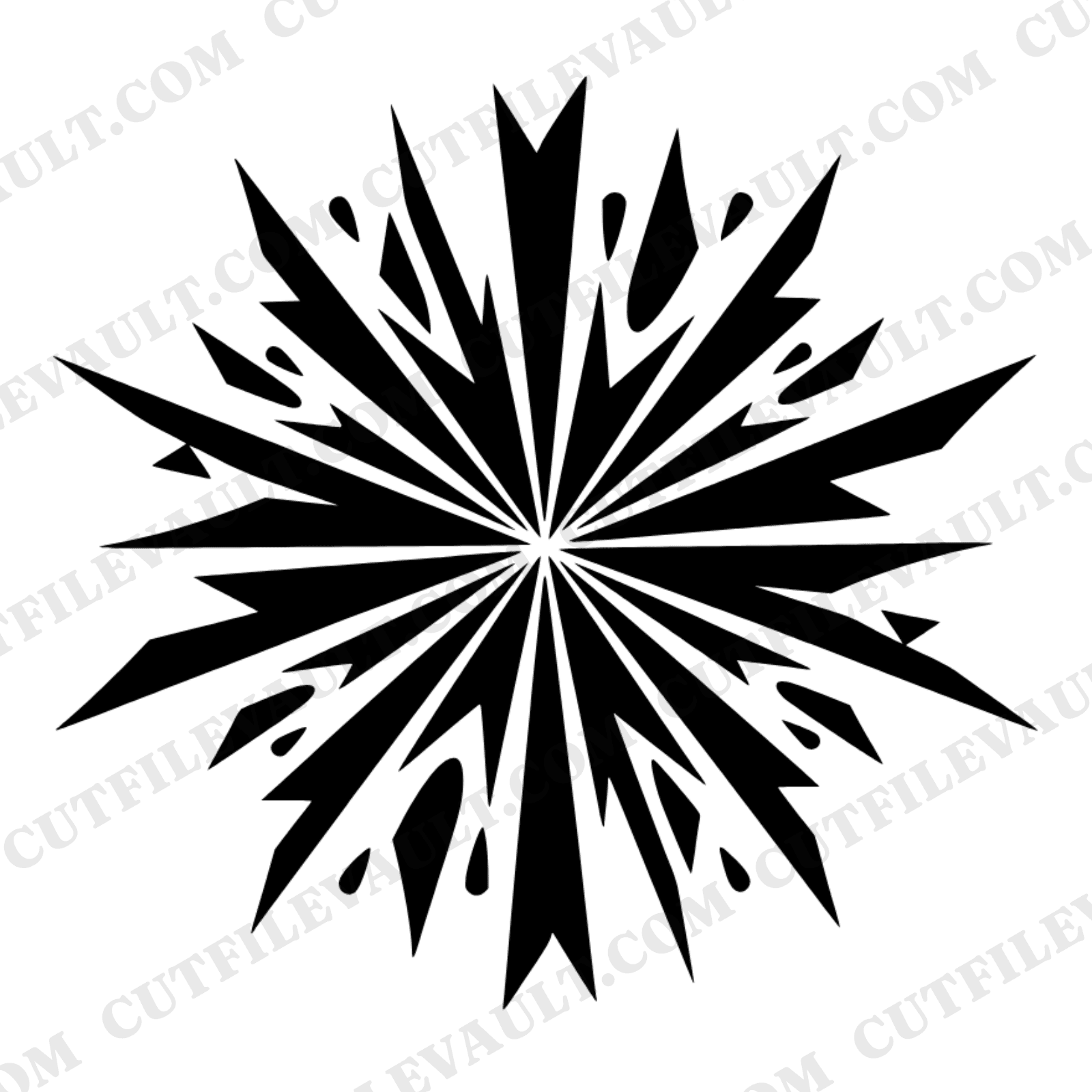 Art Deco Firecracker Starburst SVG PNG, Fourth of July Explosion Cut File, Patriotic Geometric Design — view 1