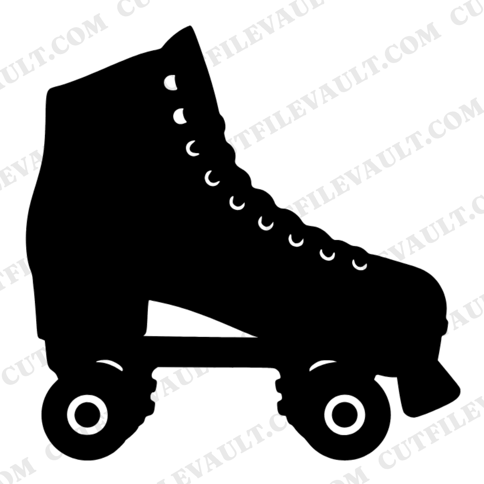 Retro Roller Skate SVG PNG Independence Day Cut File Patriotic 4th of July Silhouette Design — view 1