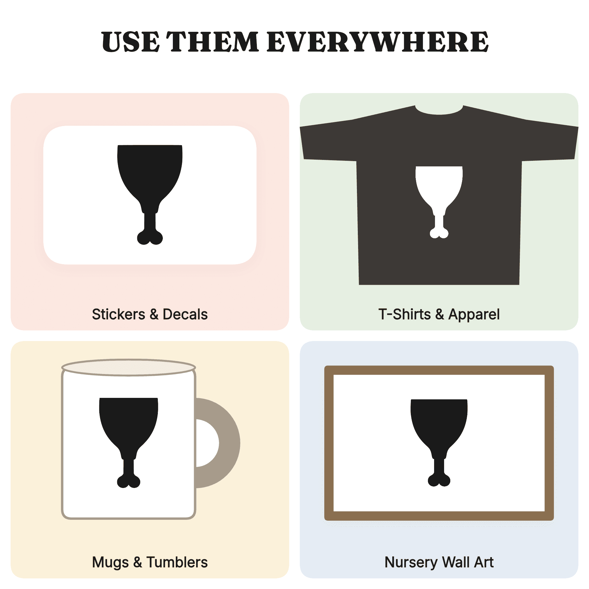 Victory Drumstick Trophy SVG PNG Thanksgiving Champion Turkey Leg Cut File for Cricut Silhouette — view 3