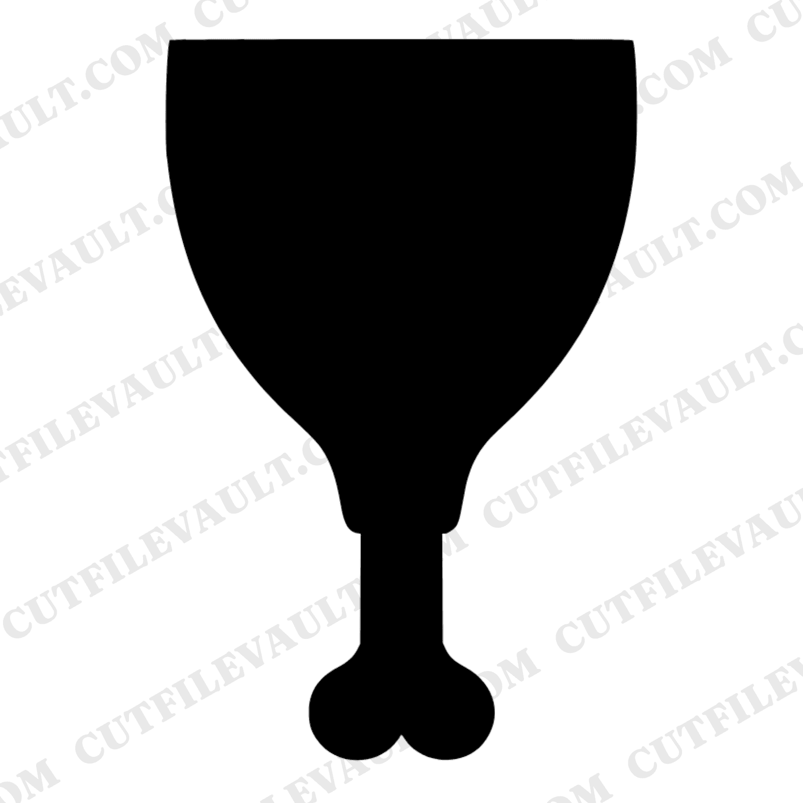 Victory Drumstick Trophy SVG PNG Thanksgiving Champion Turkey Leg Cut File for Cricut Silhouette — view 1