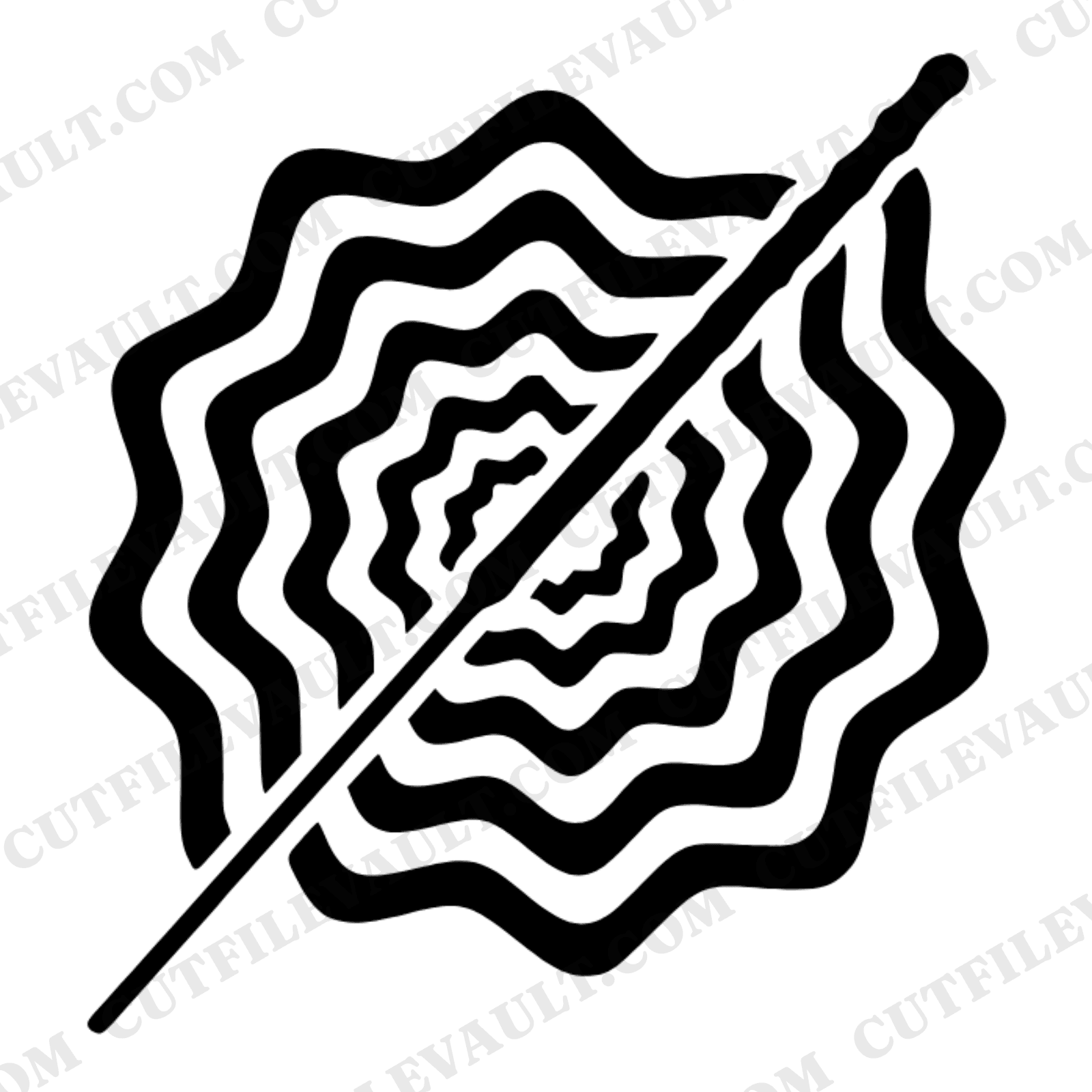 Sparkler SVG PNG Retro 70s Starburst Art Nouveau Independence Day July 4th Patriotic Cut File — view 1