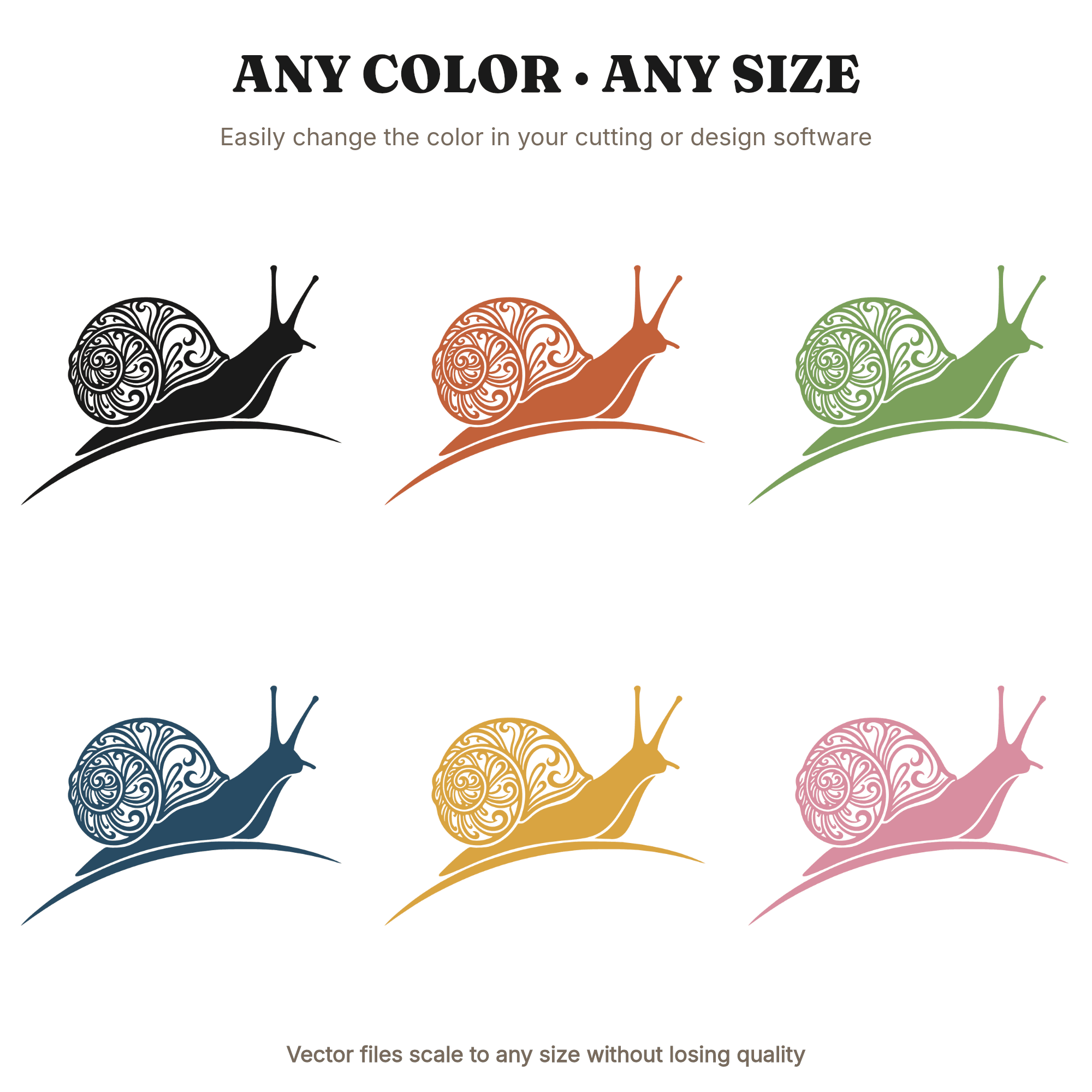 Garden Snail SVG PNG Art Nouveau Boho Snail Climbing Arc Cut File Summer Garden Organic Nature Design — view 2