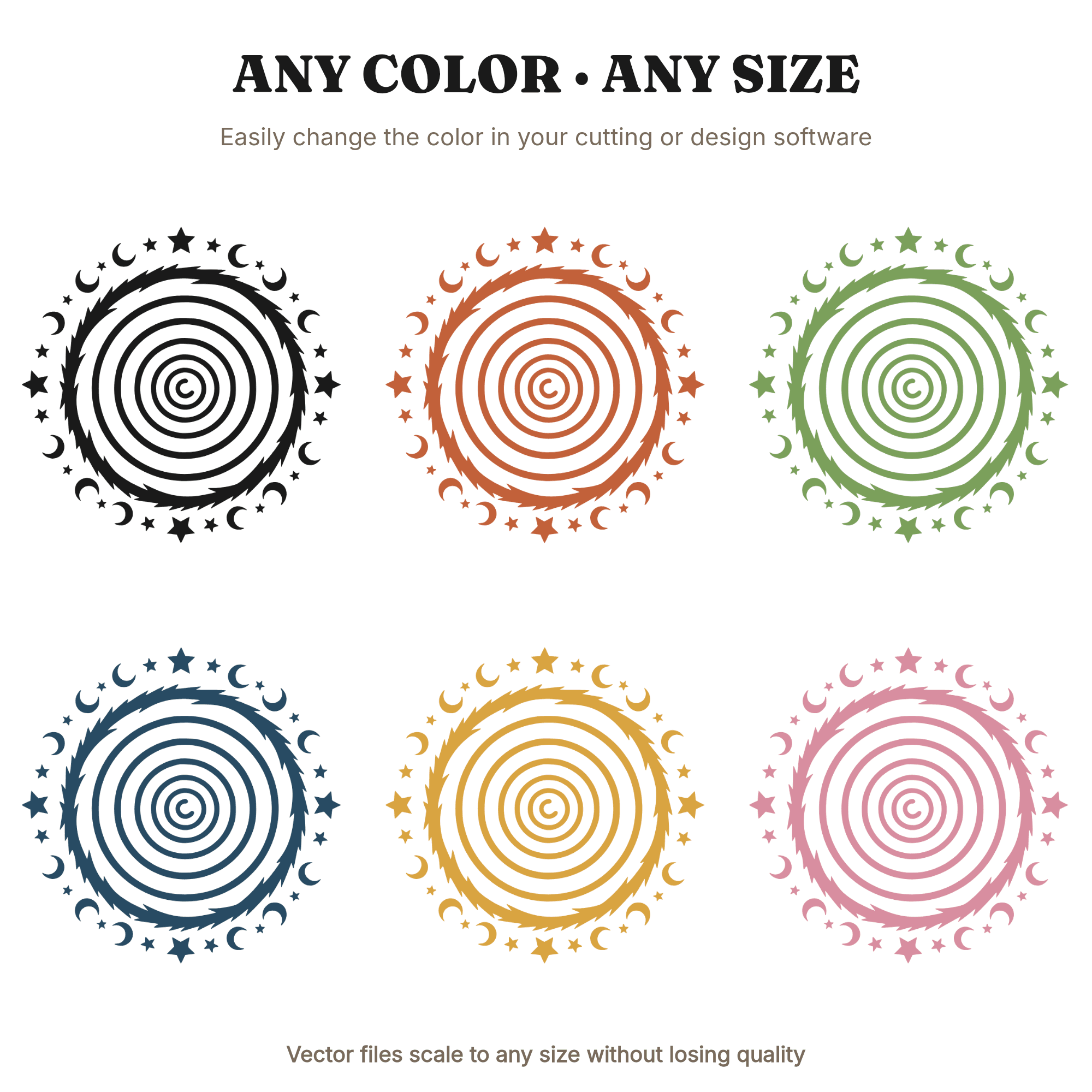 Celestial Hay Bale Spiral SVG PNG Labor Day Farm Agriculture Cut File Mystical Rural Design — view 2
