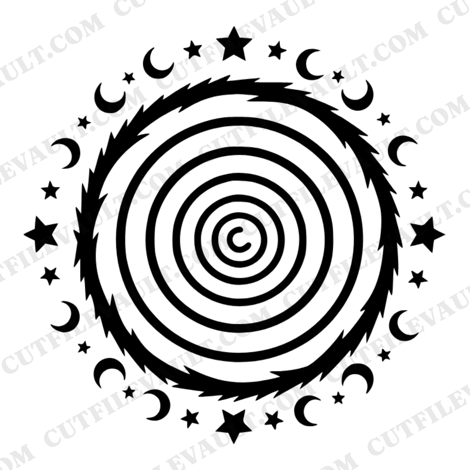 Celestial Hay Bale Spiral SVG PNG Labor Day Farm Agriculture Cut File Mystical Rural Design — view 1
