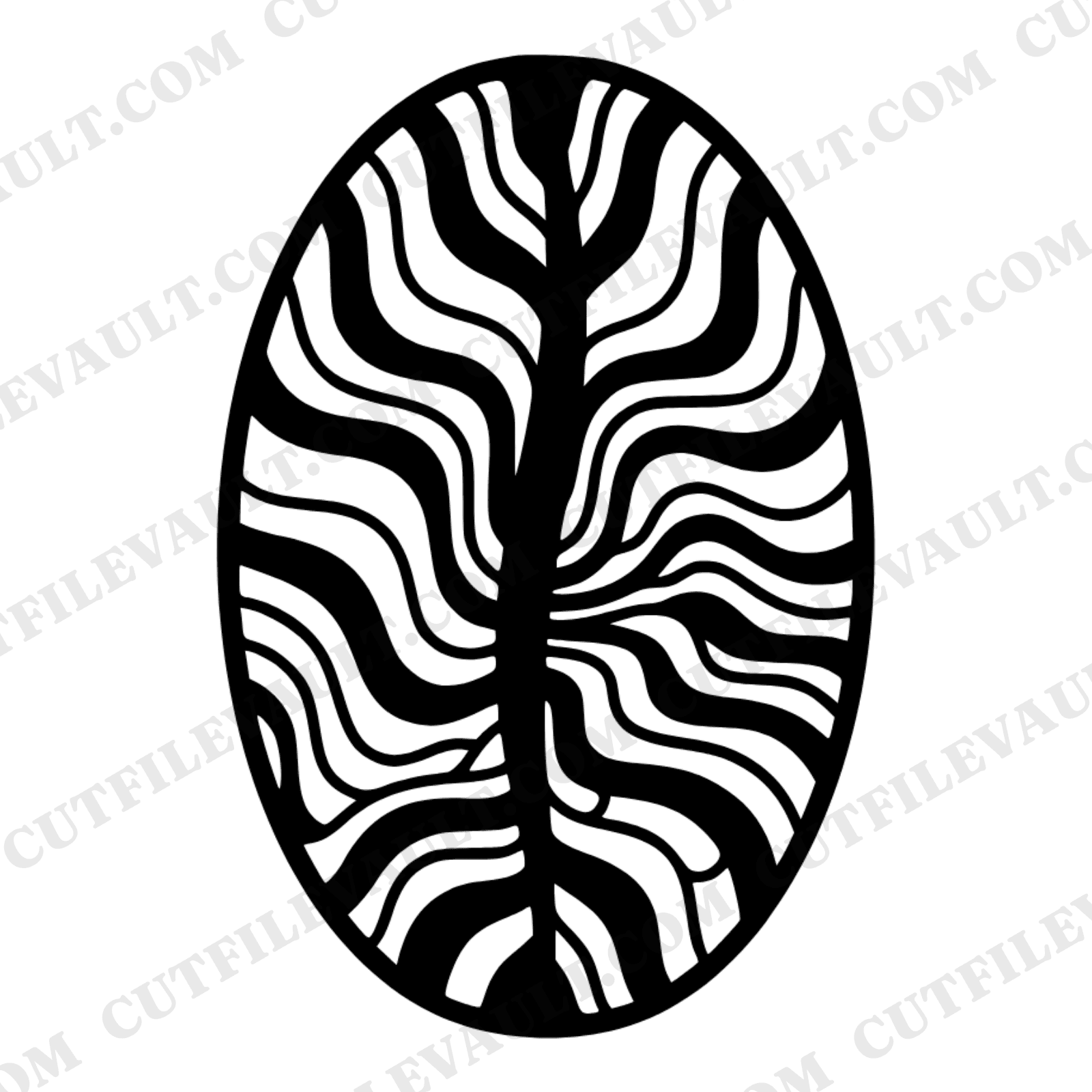 Retro Coffee Bean SVG PNG, 70s Stained Glass Silhouette Cut File, National Coffee Day Design — view 1