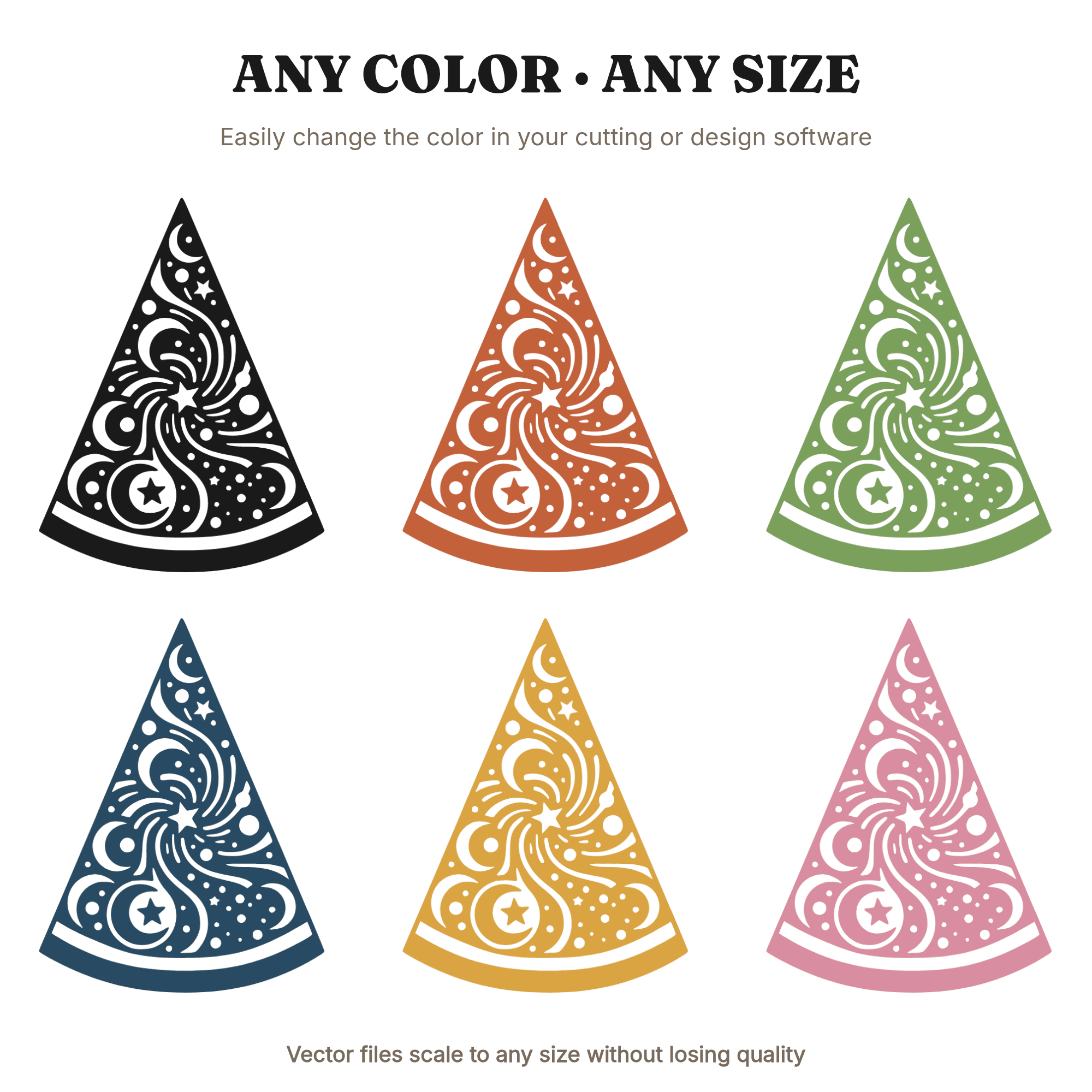 Celestial Watermelon SVG PNG, Groovy Summer Silhouette, Moon Phases Stars, Retro 70s Cut File — view 2