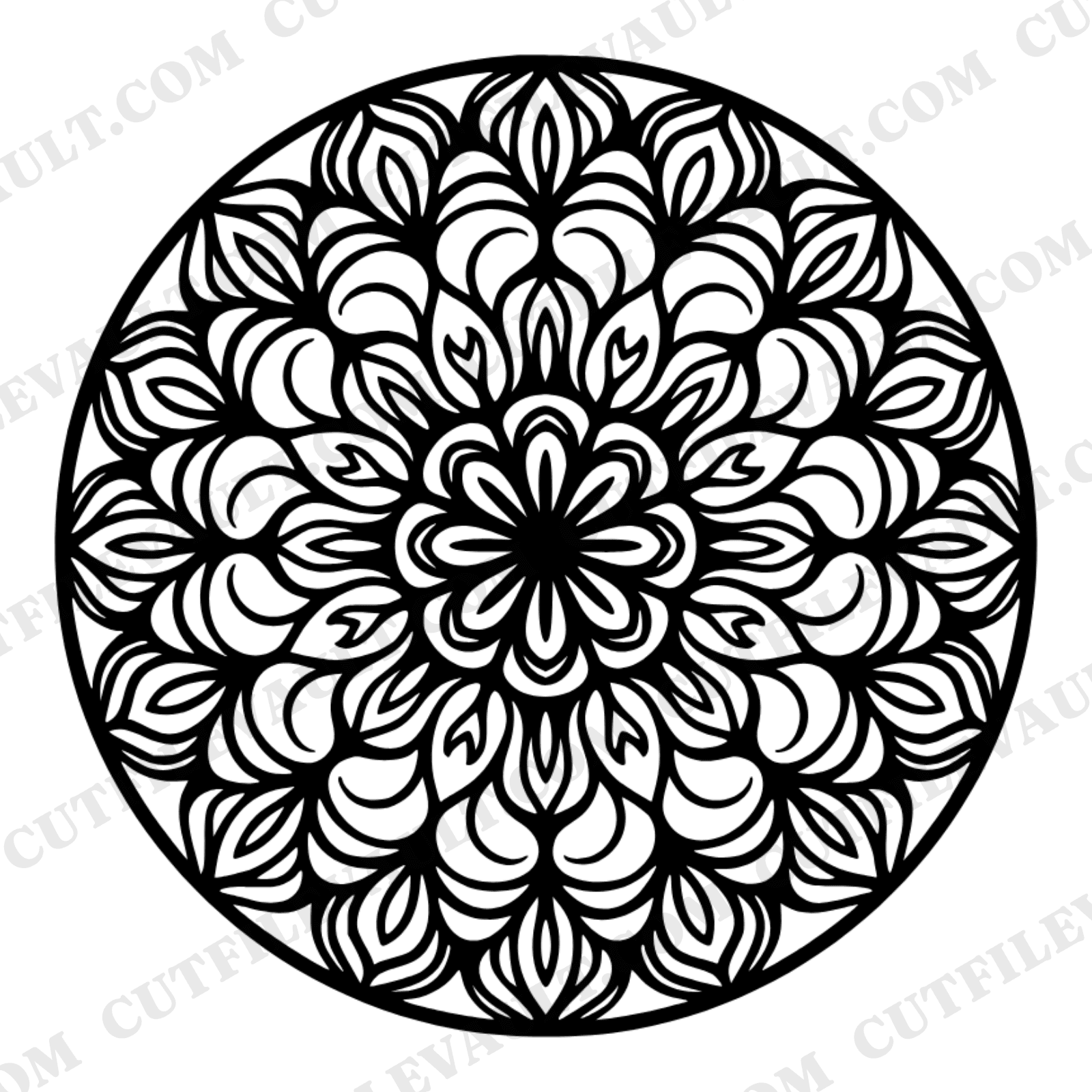 Mandala Ice Cream Scoop SVG PNG Boho Top View Cut File for Cricut National Ice Cream Day Design — view 1
