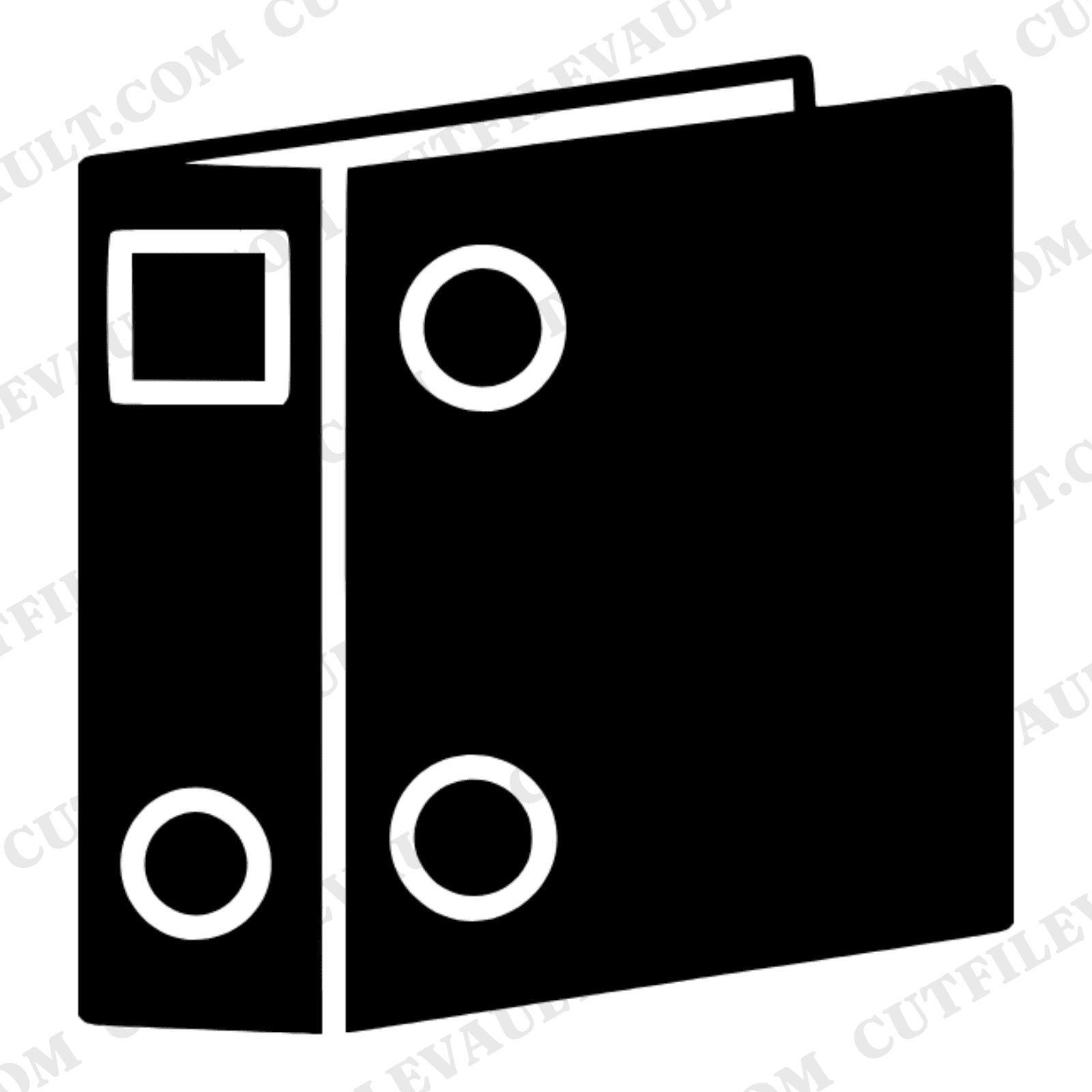 Art Deco Binder SVG PNG, Retro School Supply Cut File, Three Ring Binder Clipart, Back to School — view 1